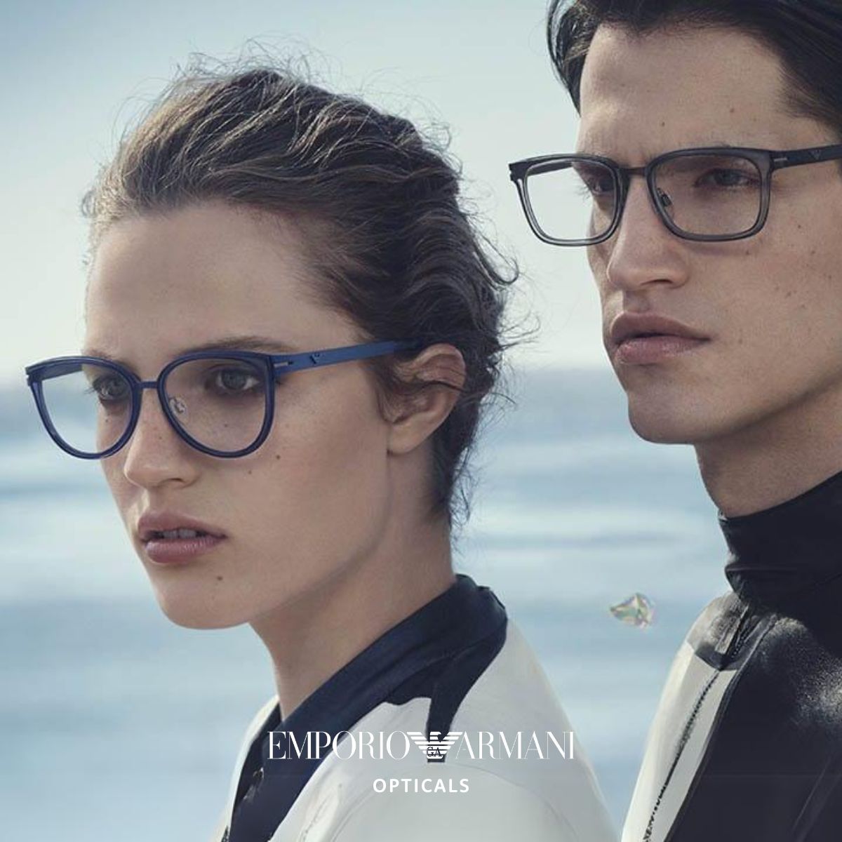 Emporio Armani eyewear collection at Optorium, Hyderabad, India featuring stylish sunglasses and optical frames, prescription glasses at the best prices