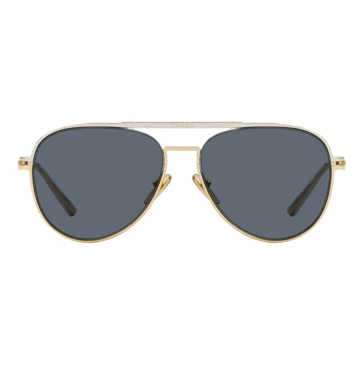 "Discover the latest in Prada eyewear for men at Optorium, featuring the authentic Prada SPR 54Z 17F 09T Gold aviator sunglasses. Elevate your look with designer shades you'll love."