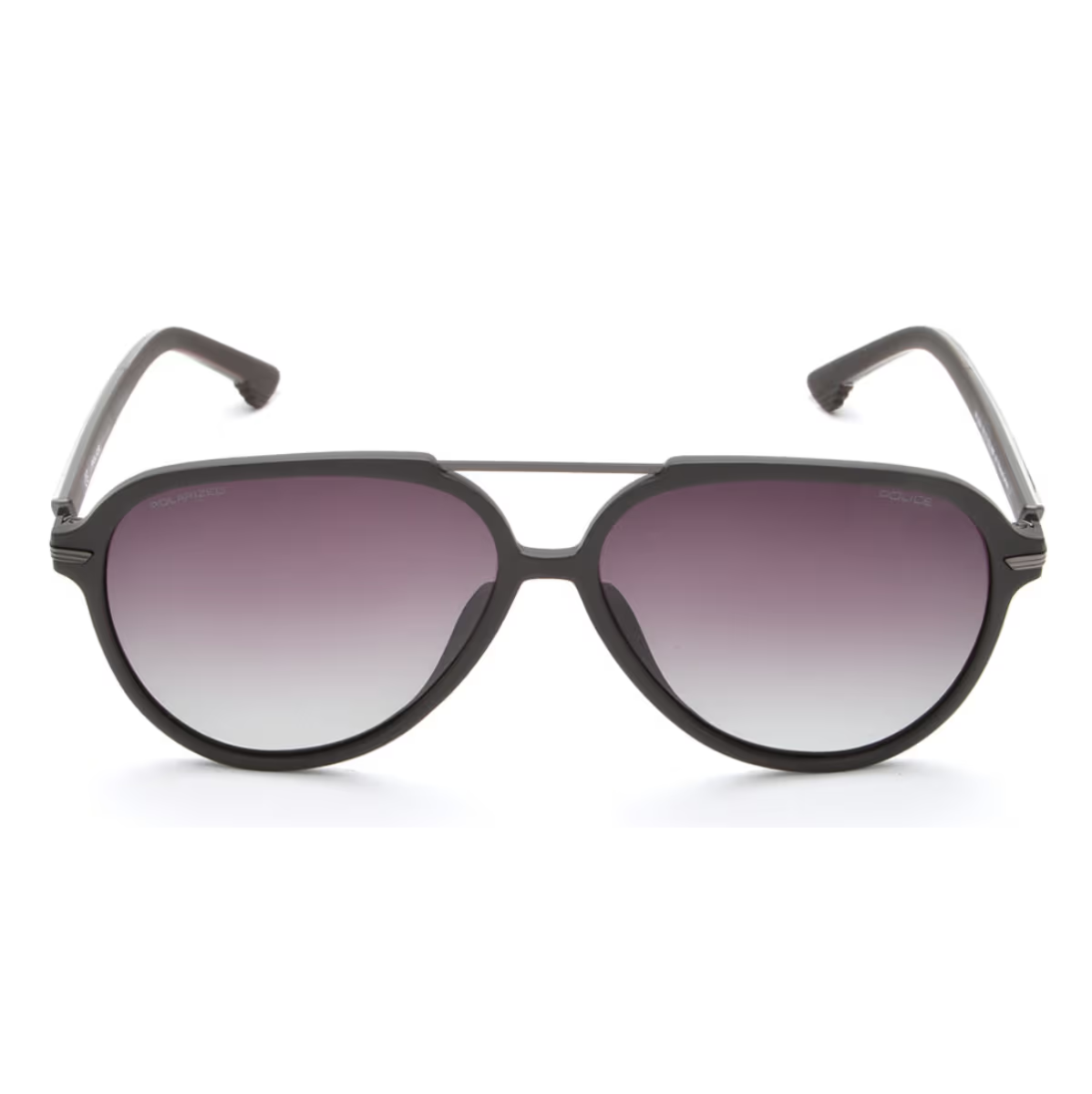 "Unisex Police aviator sunglasses, SPL582A model, lightweight design, available at Optorium"
