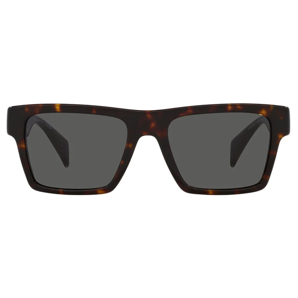 " 2. Close-up of the Versace 4445 108/87 54 sunglasses featuring sleek square frames in black, perfect for upgrading any men's style, available at Optorium."