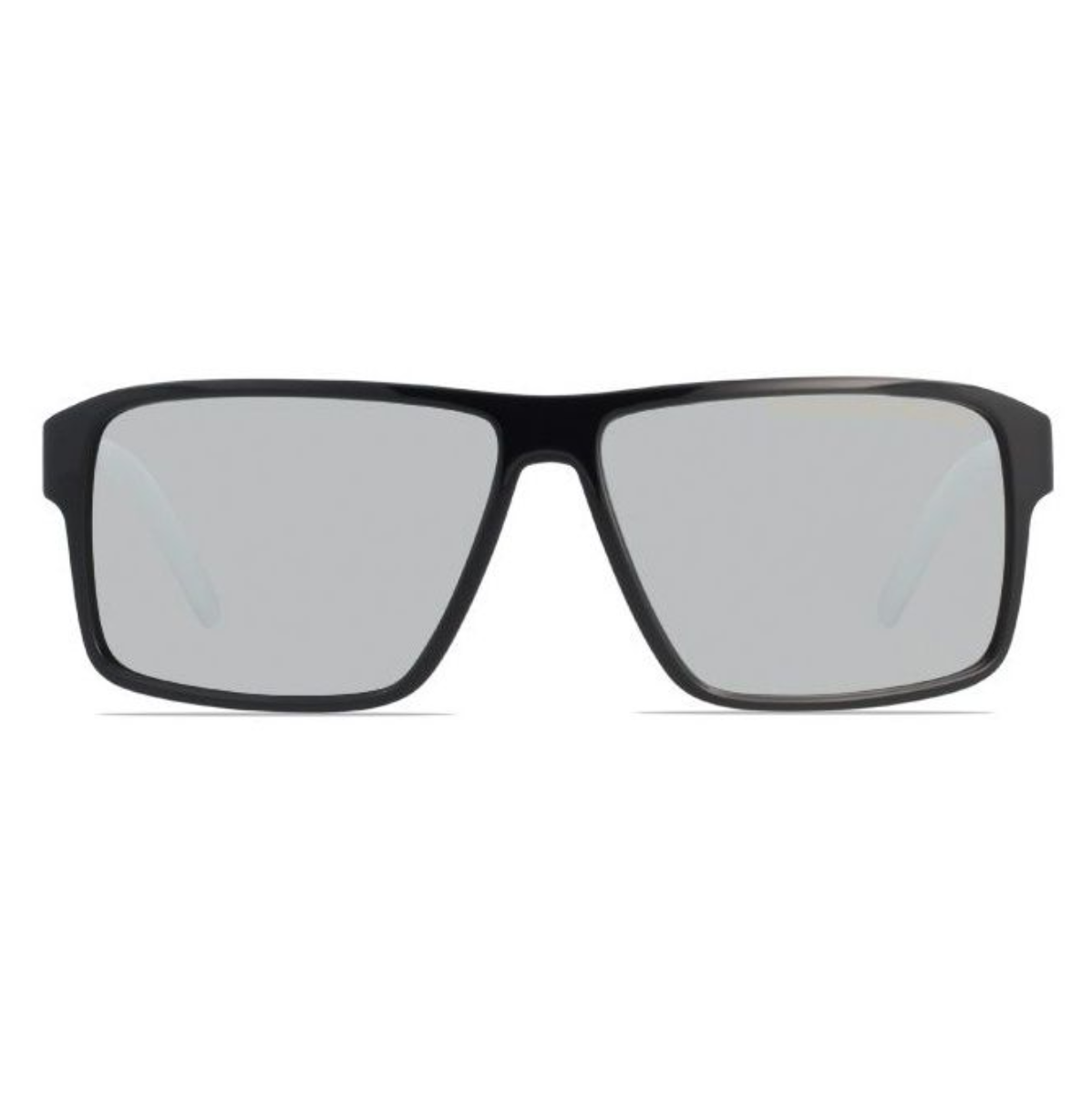 "Sleek and stylish Porsche Design P8634 sunglasses at Optorium. Trendy black frame with mirror grey lenses. Durable polycarbonate lenses, acetate temples. Elevate your eyewear game!"