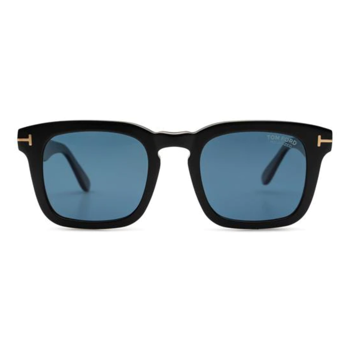 : "Tom Ford 751 unisex sunglasses displayed, featuring square-shaped frames in acetate and polycarbonate lenses, available in light green and light blue with Havana and black temple options, adding a stylish touch to any outfit."