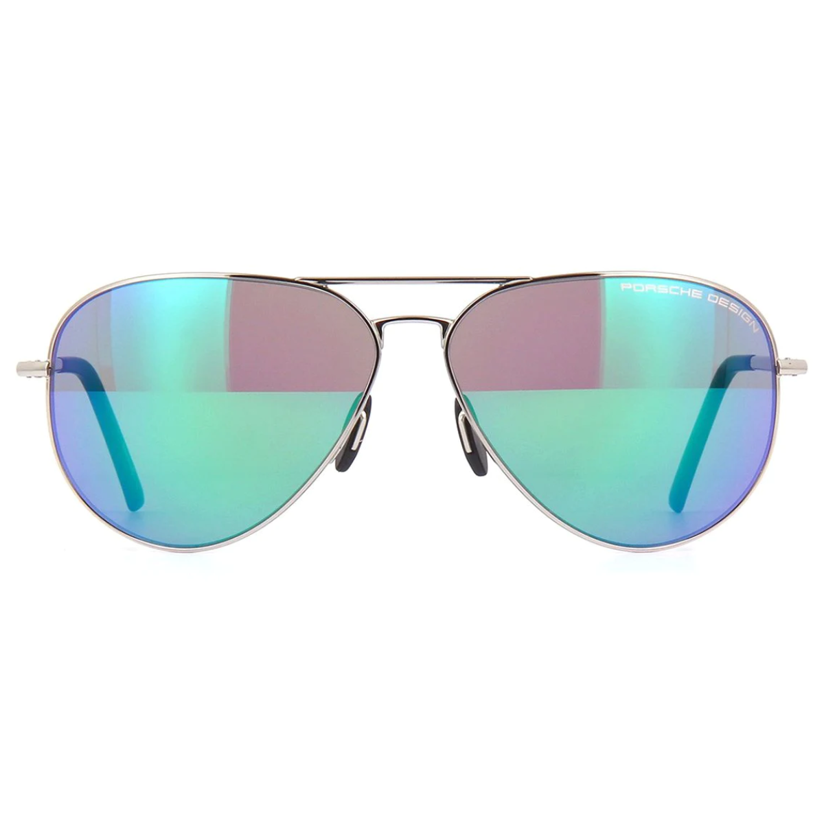 "Upgrade your eyewear game with Porsche Design P8508 sunglasses. Aviator shape, mirror grey lenses, silver and black metal temples. Shop at optorium for top brands. optorium"