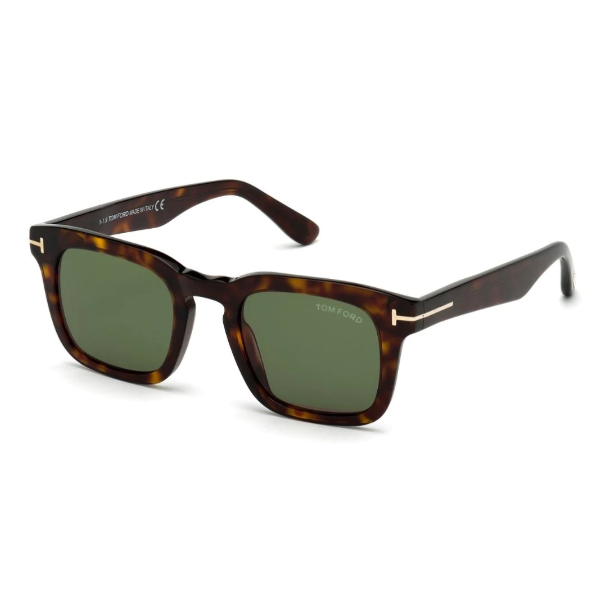 "Fashion-forward individuals wearing Tom Ford 751 unisex sunglasses, demonstrating the versatility of the accessory with its square shape and choice of temple colors in Havana and black."
