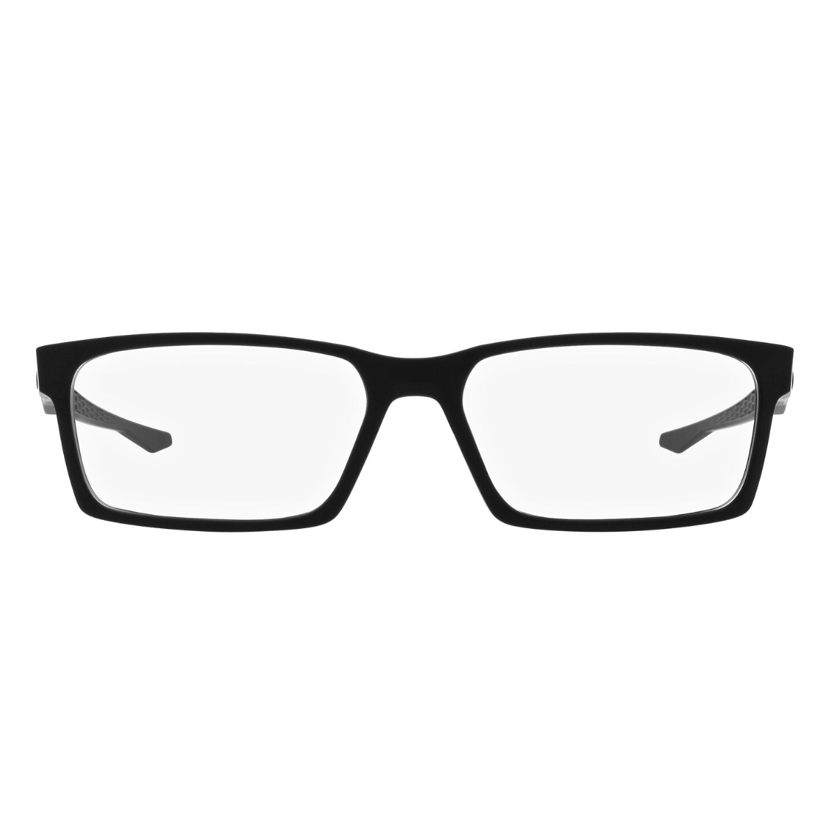 A pair of Oakley 8060 eyeglasses with black frame and clear lenses.