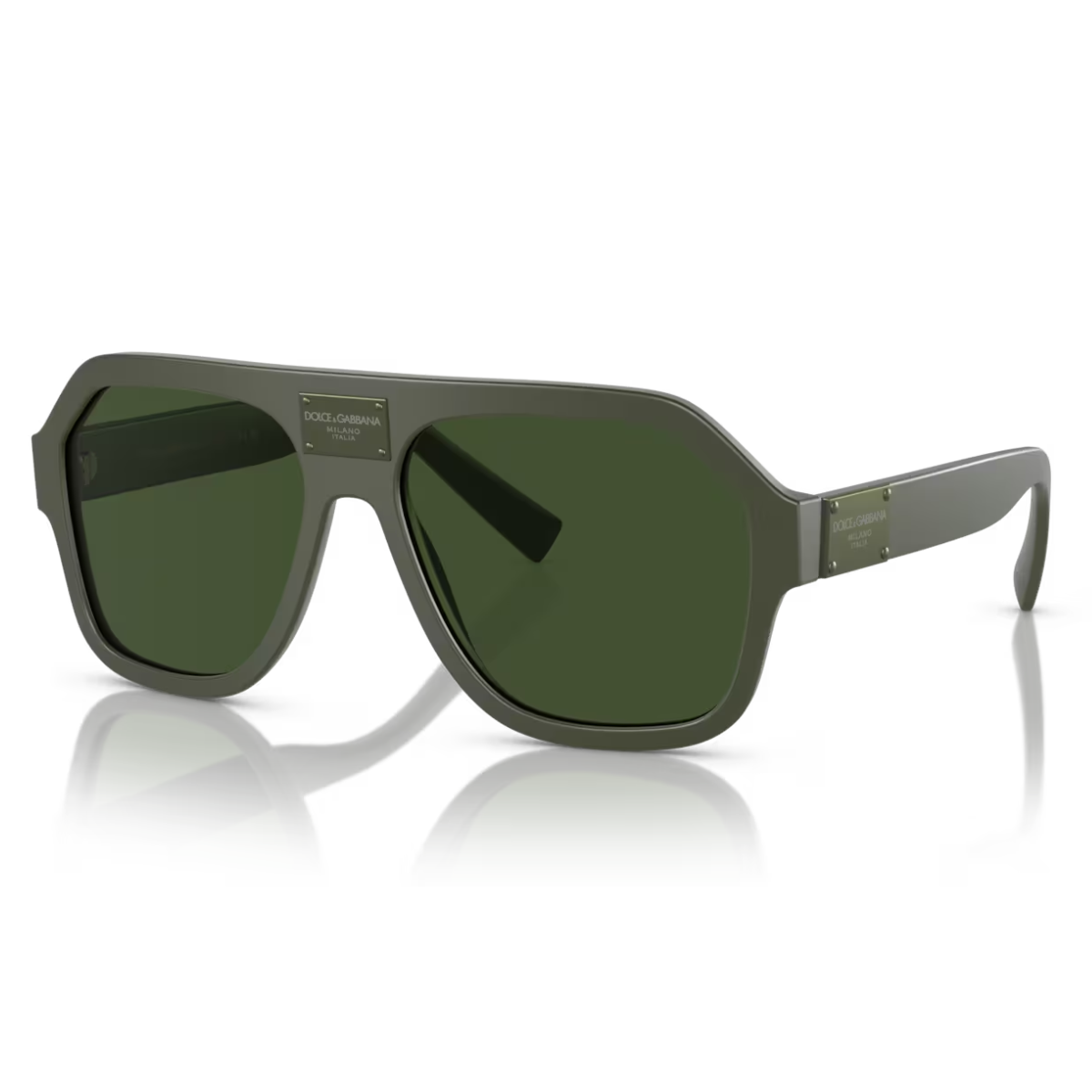 "Discover fashionable aviator-shaped sunglasses with the Dolce & Gabbana DG2174 02/96 design, now at Optorium."