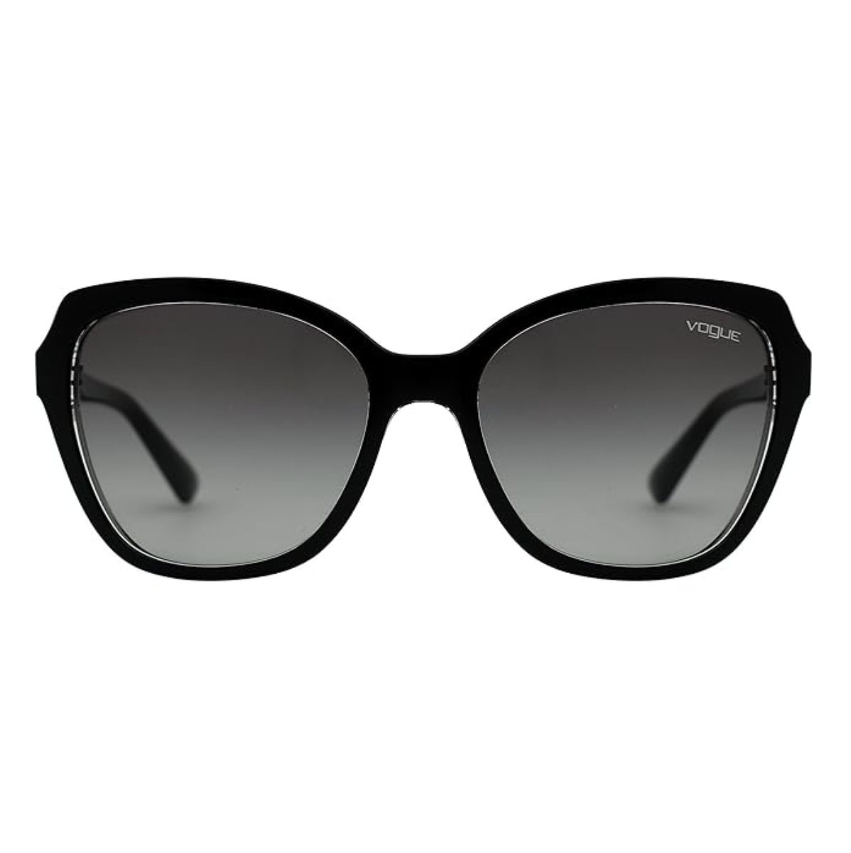 "Vogue 2891 black cat-eye sunglasses for women, lightweight and stylish, available online at Optorium"