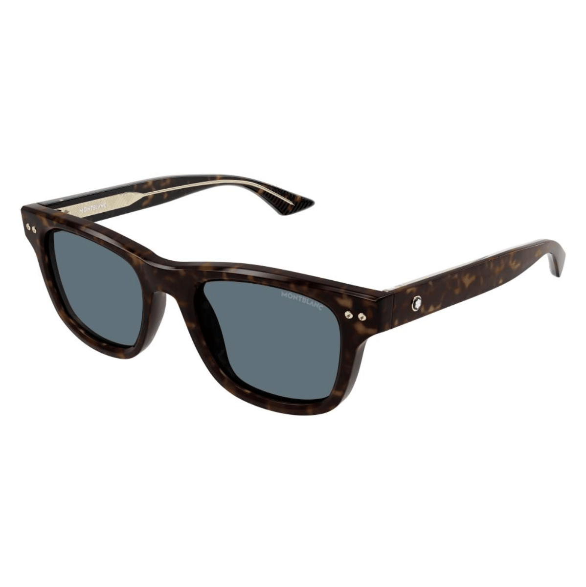 "Mont Blanc MB0254S Sunglasses for Men | Optorium | Stylish Square Frames, Non-Polarized Grey Lenses, Dark Havana OPTORIUM"