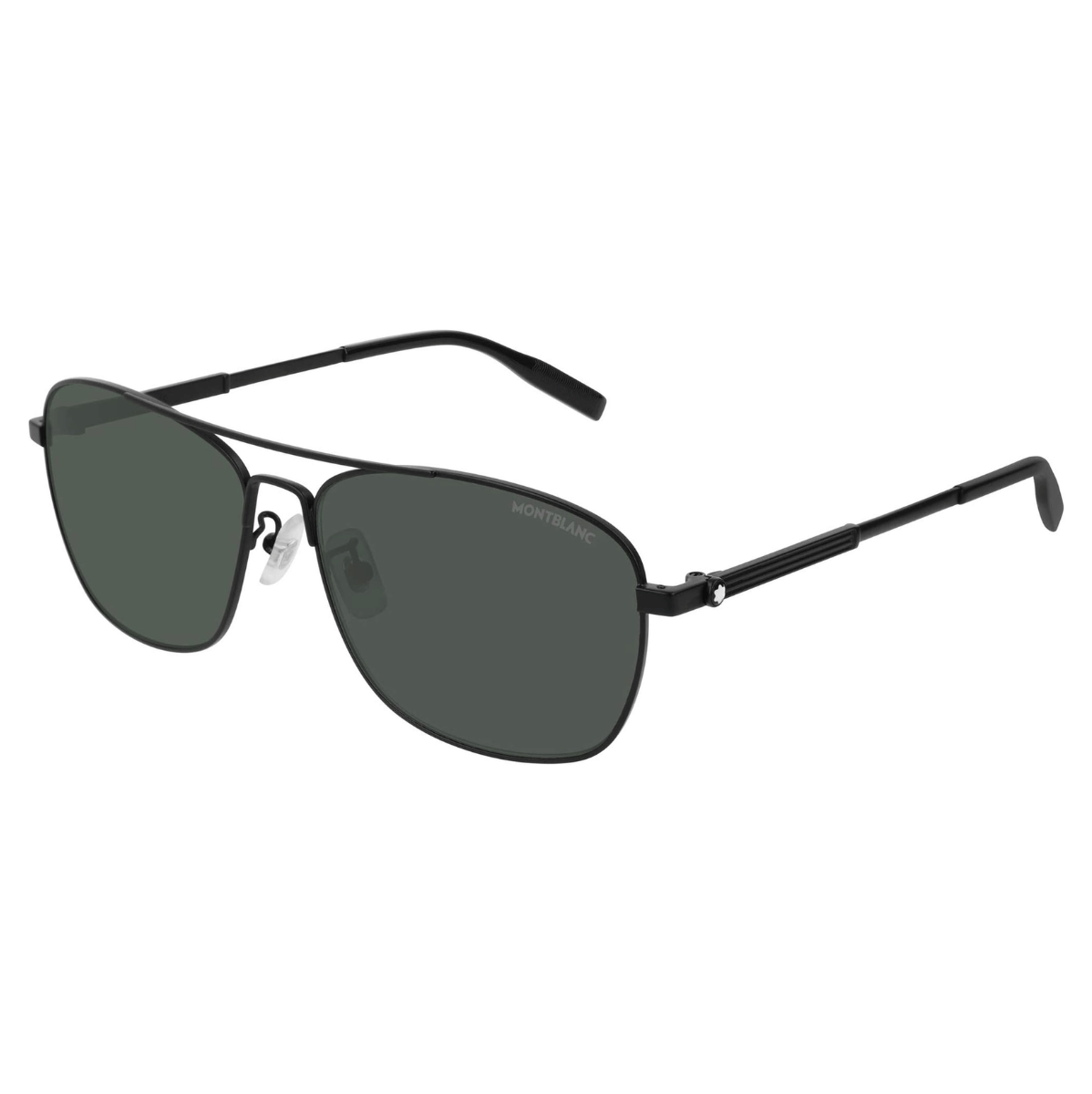 "Stylish Mont Blanc 0026 sunglasses for men provide UV protection in a sleek black design."