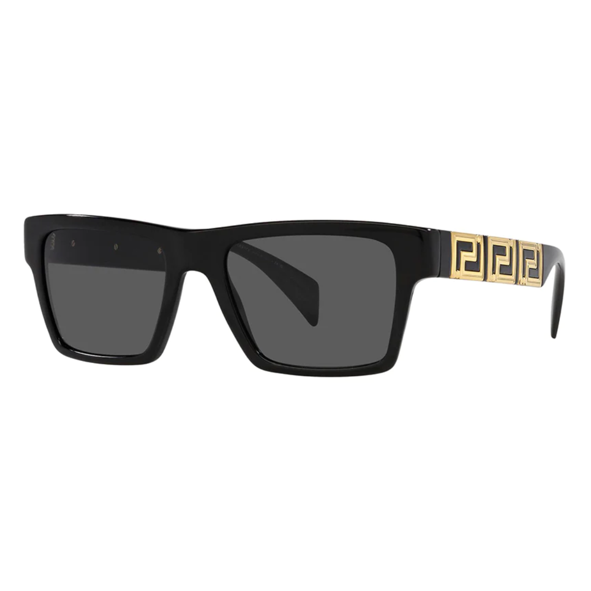 "A man showcasing the trendy Versace 4445 108/87 54 sunglasses, highlighting square frames and black goggles, available at Optorium for the fashion-forward male. at optorium"