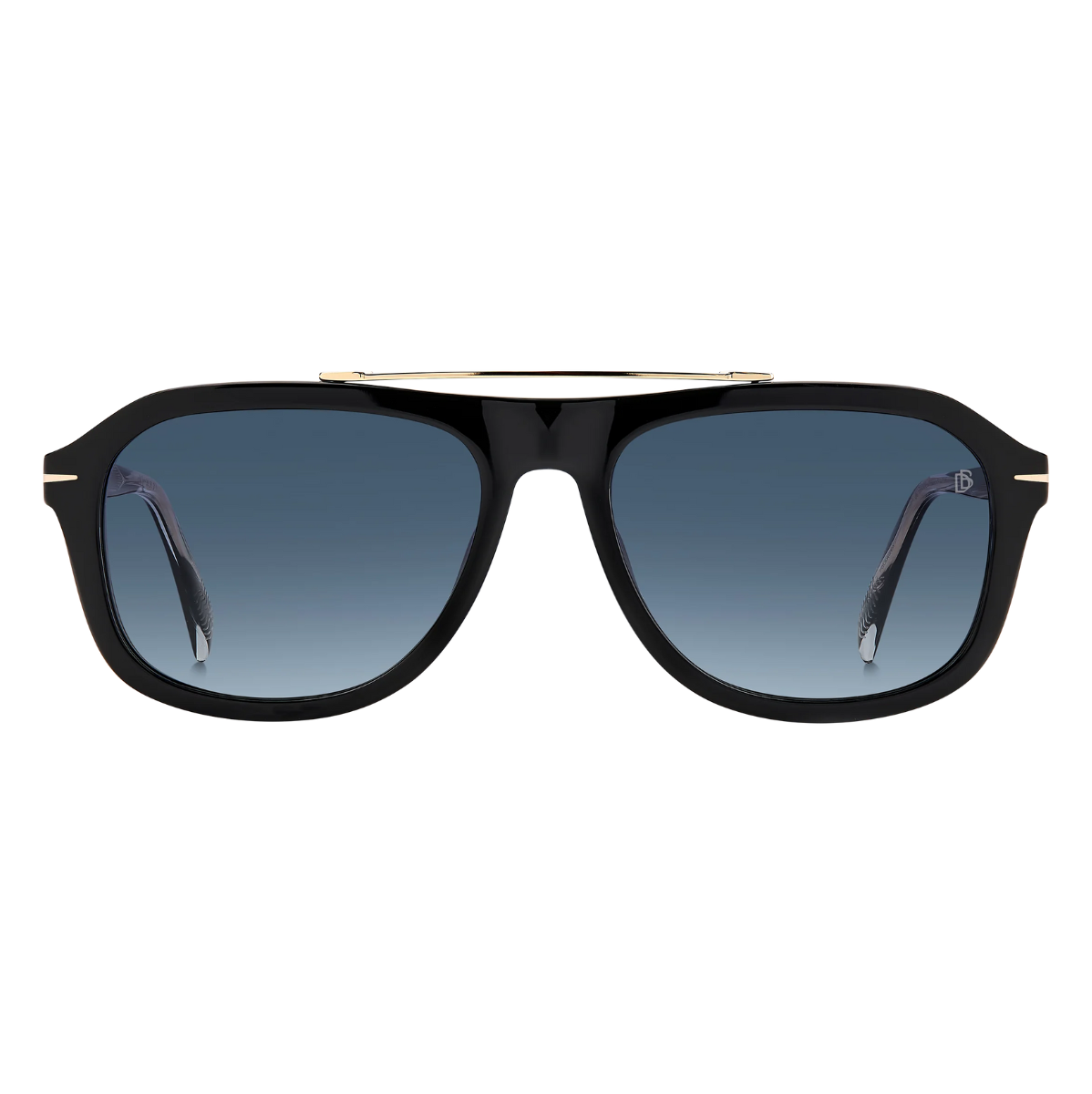 "David Beckham 7006 Sunglasses for Men: Trendy square and oval frame design in black acetate. Elevate your style with these high-quality shades."