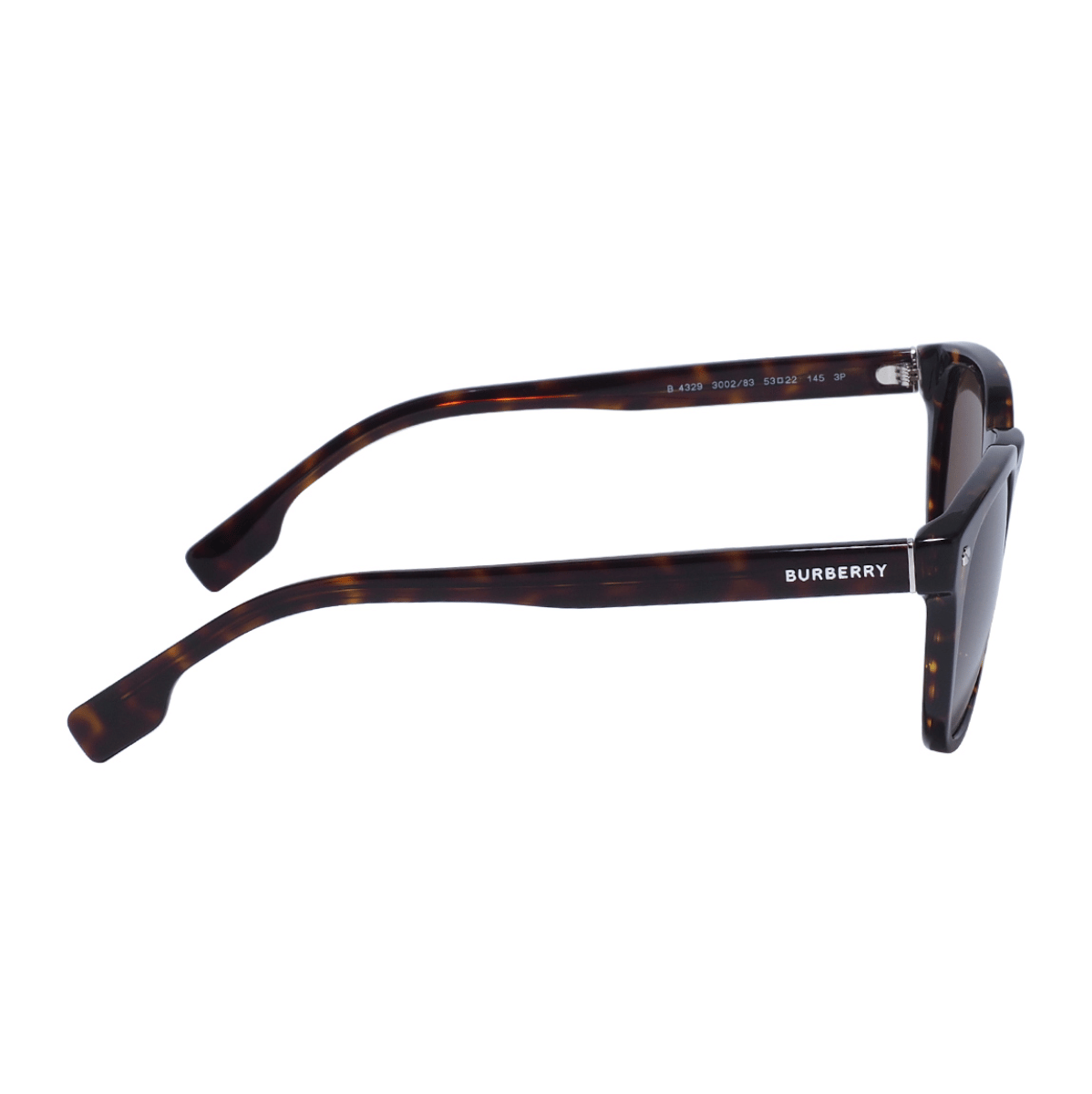 "Burberry BE4329F 3002/83 55-22-145 Sunglasses available at Optorium: Non-polarized, square-shaped frames in 3002/83 lens color, perfect for men and women seeking style and functionality."