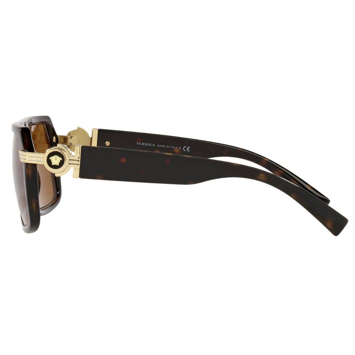 " Stylish Versace 4399 108/73 Sunglass for men at Optorium. Square shades with brown lens and dark havana temples. Trendy eyewear optorium"
