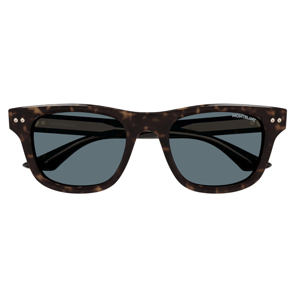 "Mont Blanc MB0254S Men's Sunglasses | Optorium | Stylish Square Frames, Non-Polarized Grey Lenses, Dark Havana, Shop Now"