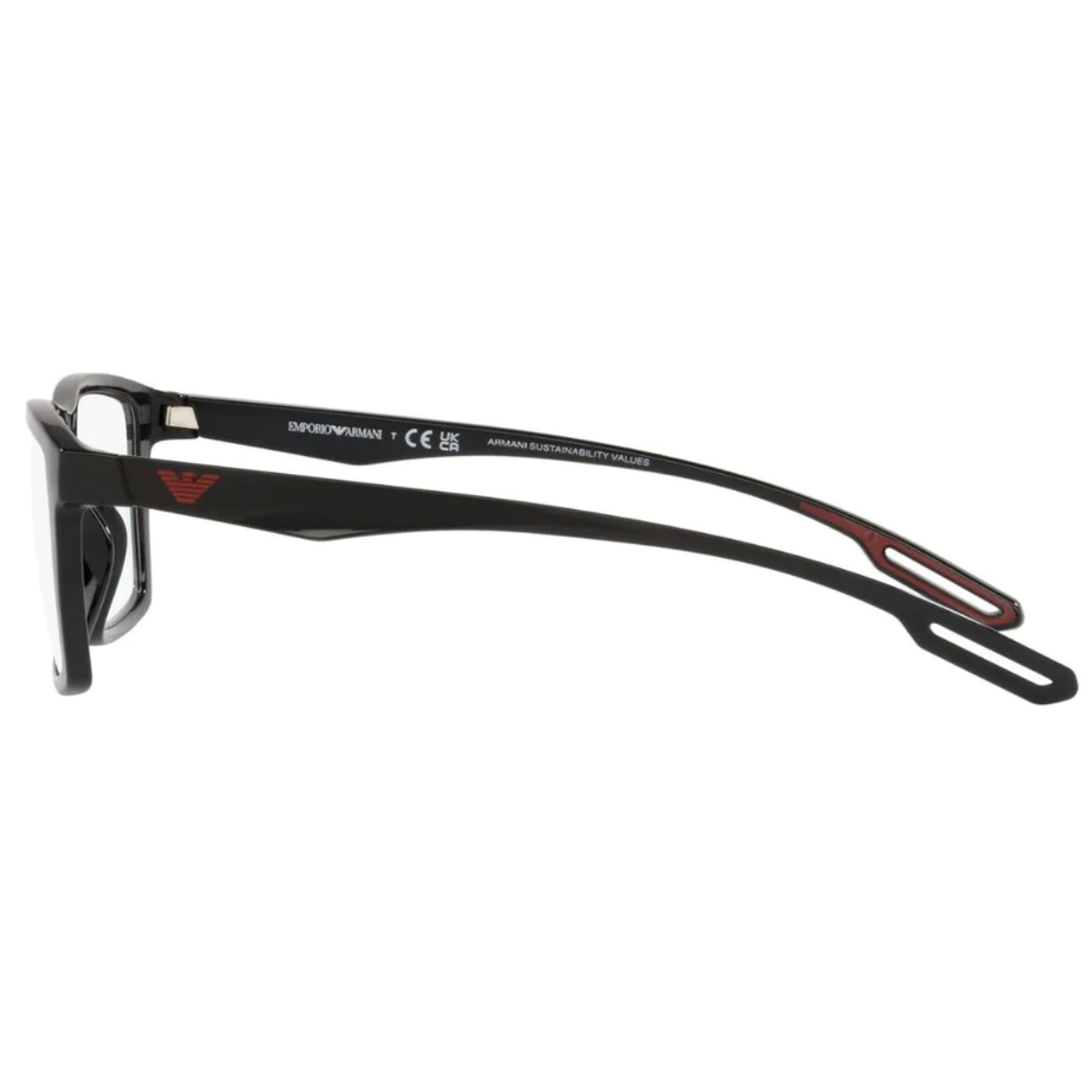 "Men's Emporio Armani 4189U 50171W rectangle clip-on sunglasses - stylish and lightweight at Optorium"