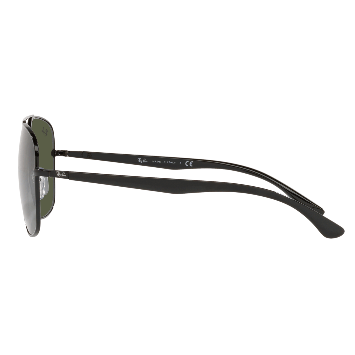 "Sleek Rayban 3683 sunglasses featuring polished black frames and green lenses, available at Optorium, highlighting a modern twist on classic Rayban style for men."