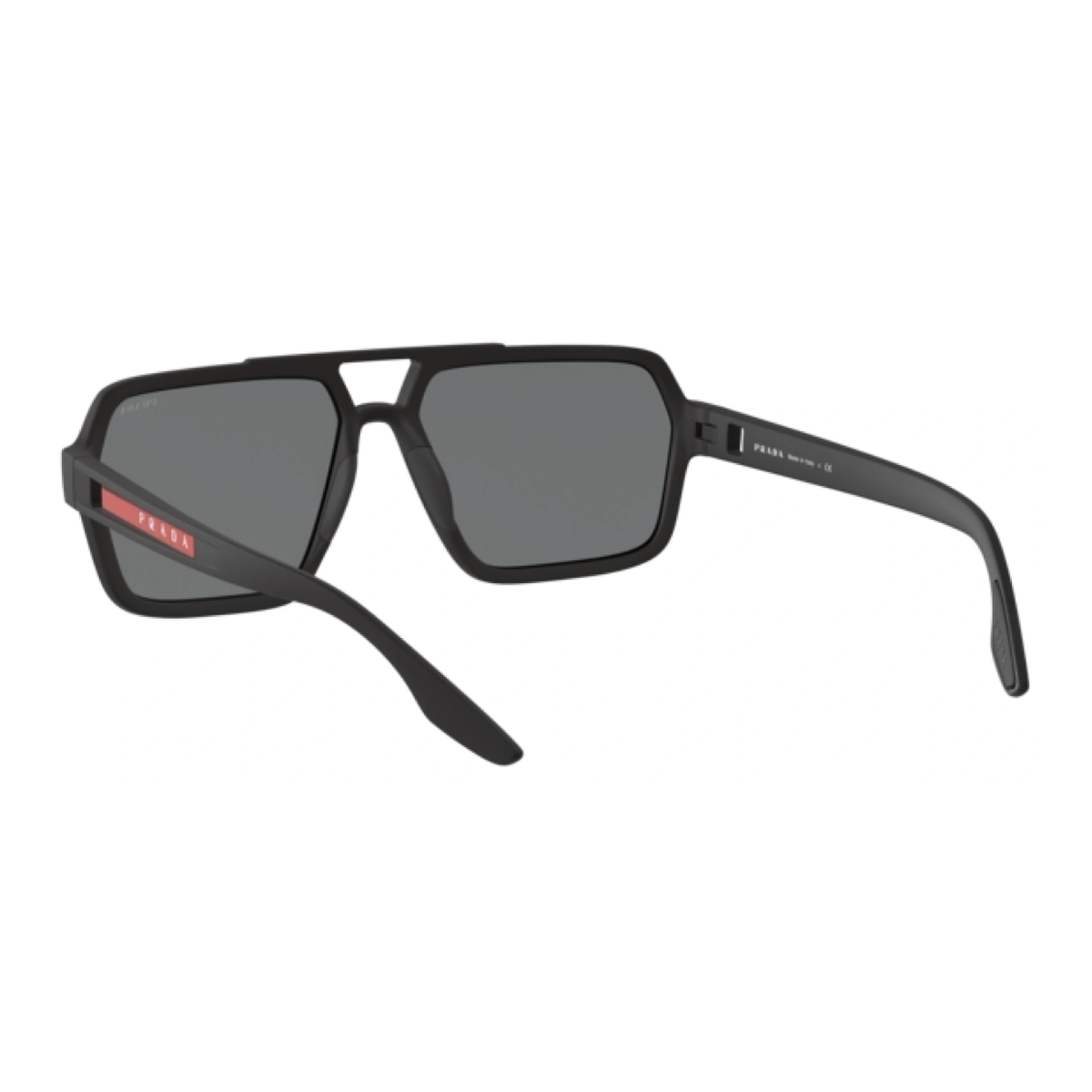 "Shop now at Optorium for Prada SPS 01X DG0-08F grey square sunglasses, offering a stylish accessory suitable for both men and women. Upgrade your eyewear collection with these sleek and fashionable shades from Prada."