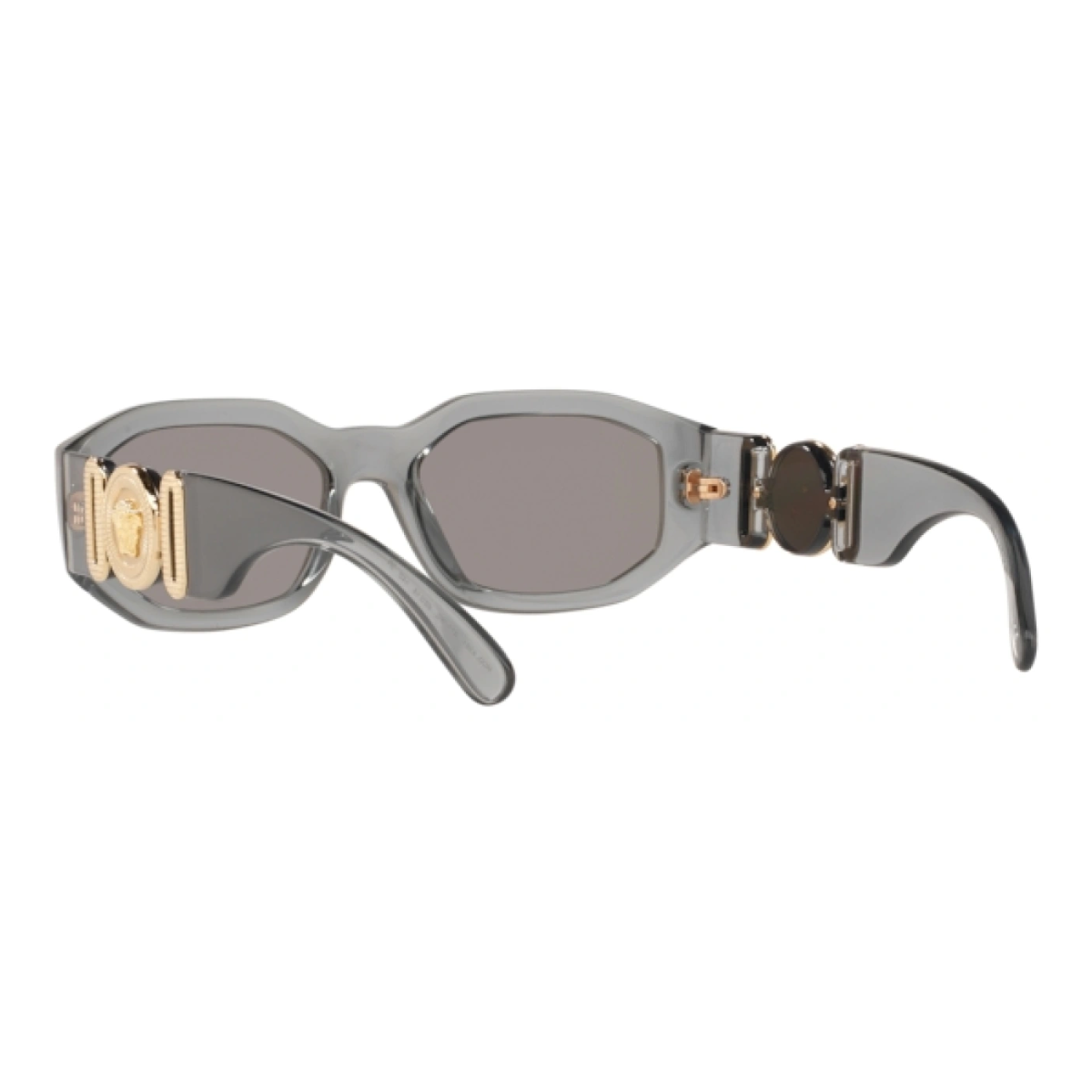 ""Versace 4361 311/6G Square Sunglasses for Men and Women | Optorium - Sleek square frame, light grey mirror lenses. Non-polarized, high-quality materials. Must-have for fashion-forward individuals."