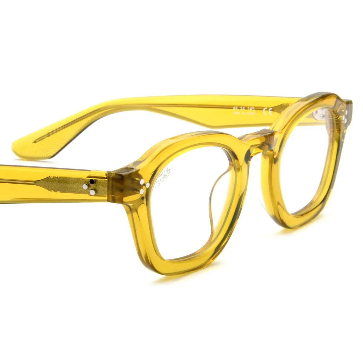 Upgrade your look with Akila eyeglasses square shape design, premium Akila spectacles frame in transparent yellow, luxury Akila acetate frame and trending Akila optical frame for men & women from the latest collection at optorium
