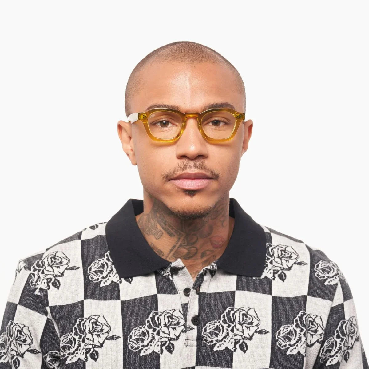 Buy Akila optical frame transparent yellow color in the popular Logos 1921 series, premium Akila unisex eyeglasses with square shape, designer Akila spectacles frame and high-quality Akila luxury eyewear collection at optorium