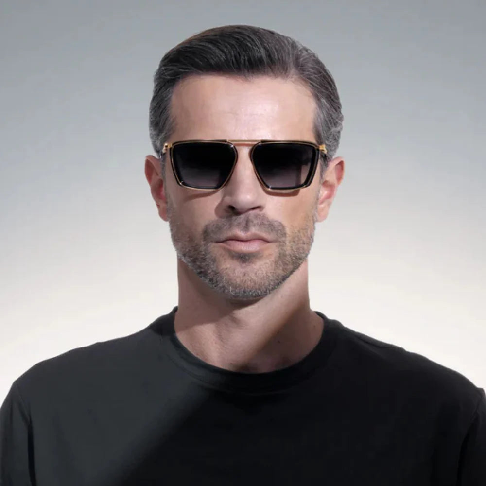 "Durable Akoni square titanium sunglasses for men and women | Optorium"