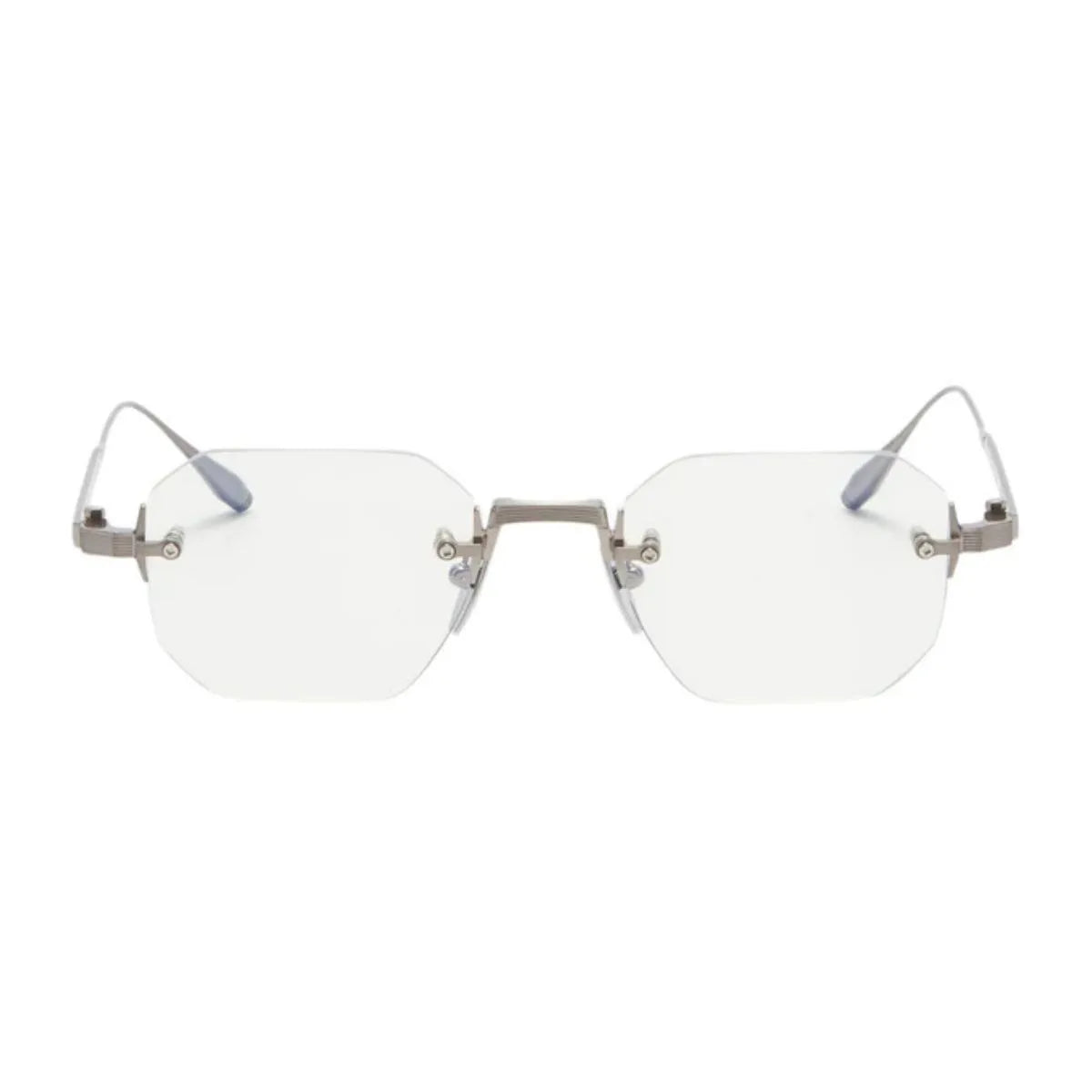 Stylish Akoni JUNO-ONE Frame AKX-308C SLV eyeglasses featuring silver square shape design. Premium Akoni eyewear, glasses, and optical frames for men & women available at optorium.