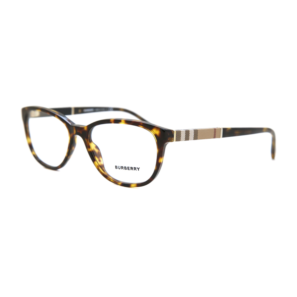Elegant women’s eyeglass frame Burberry BE2172 3002 in rich brown Havana finish | Optorium.