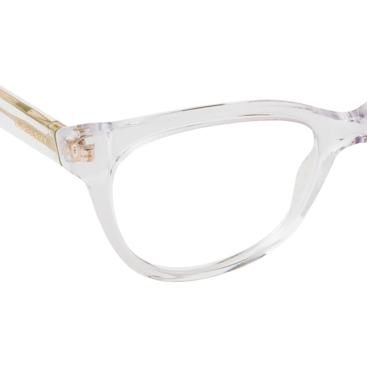 "Sophisticated Burberry B2375 3024 cat-eye glasses in transparent acetate | Available At Optorium"