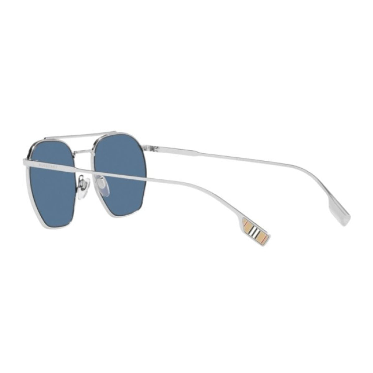 "Burberry 3126 men's sunglasses arranged next to a Burberry scarf, illustrating a fashionable pairing that elevates the wearer's style quotient."