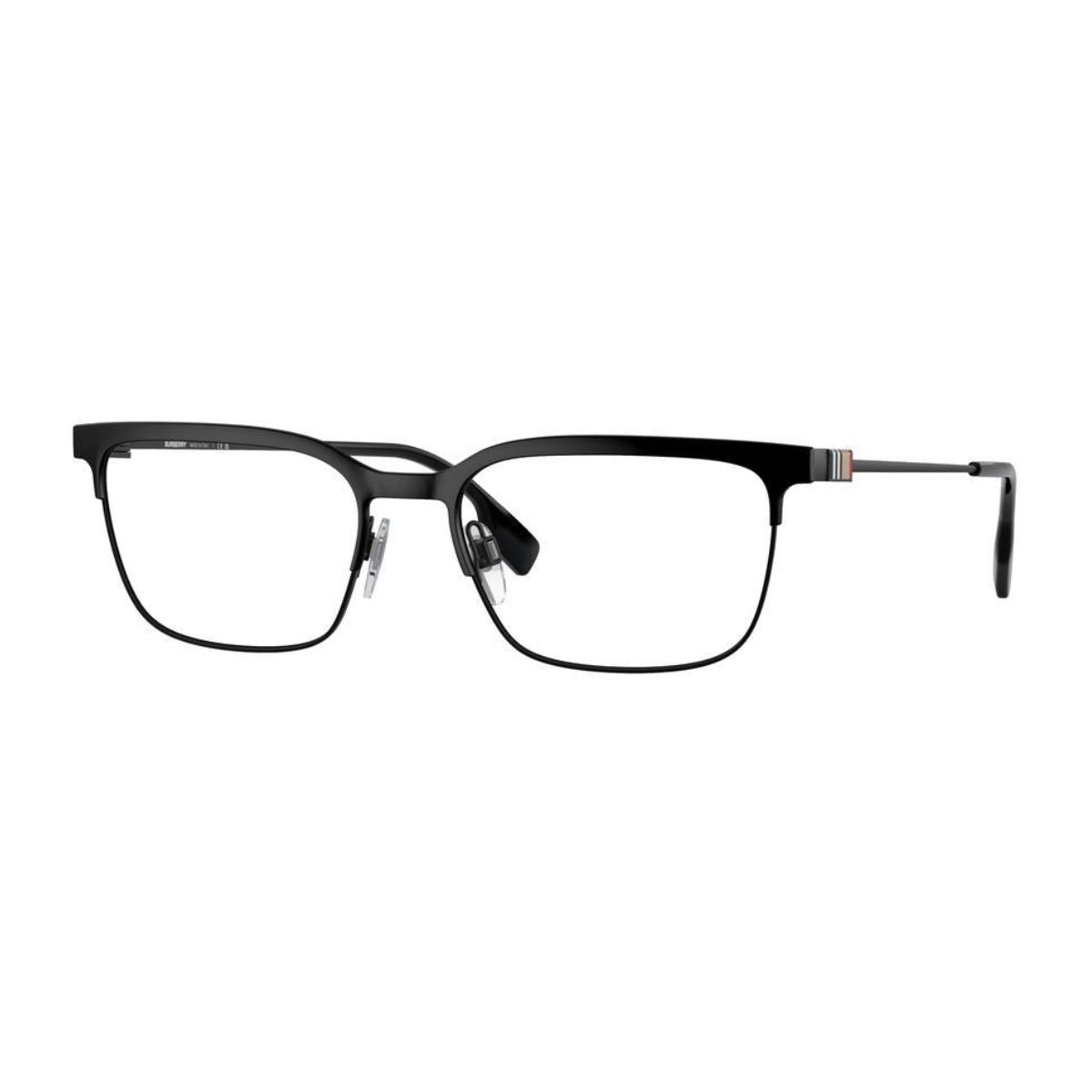 Shop Burberry B1375 1007 men’s eyeglasses – lightweight metal frame with signature Burberry style, perfect for everyday designer wear from Optorium.