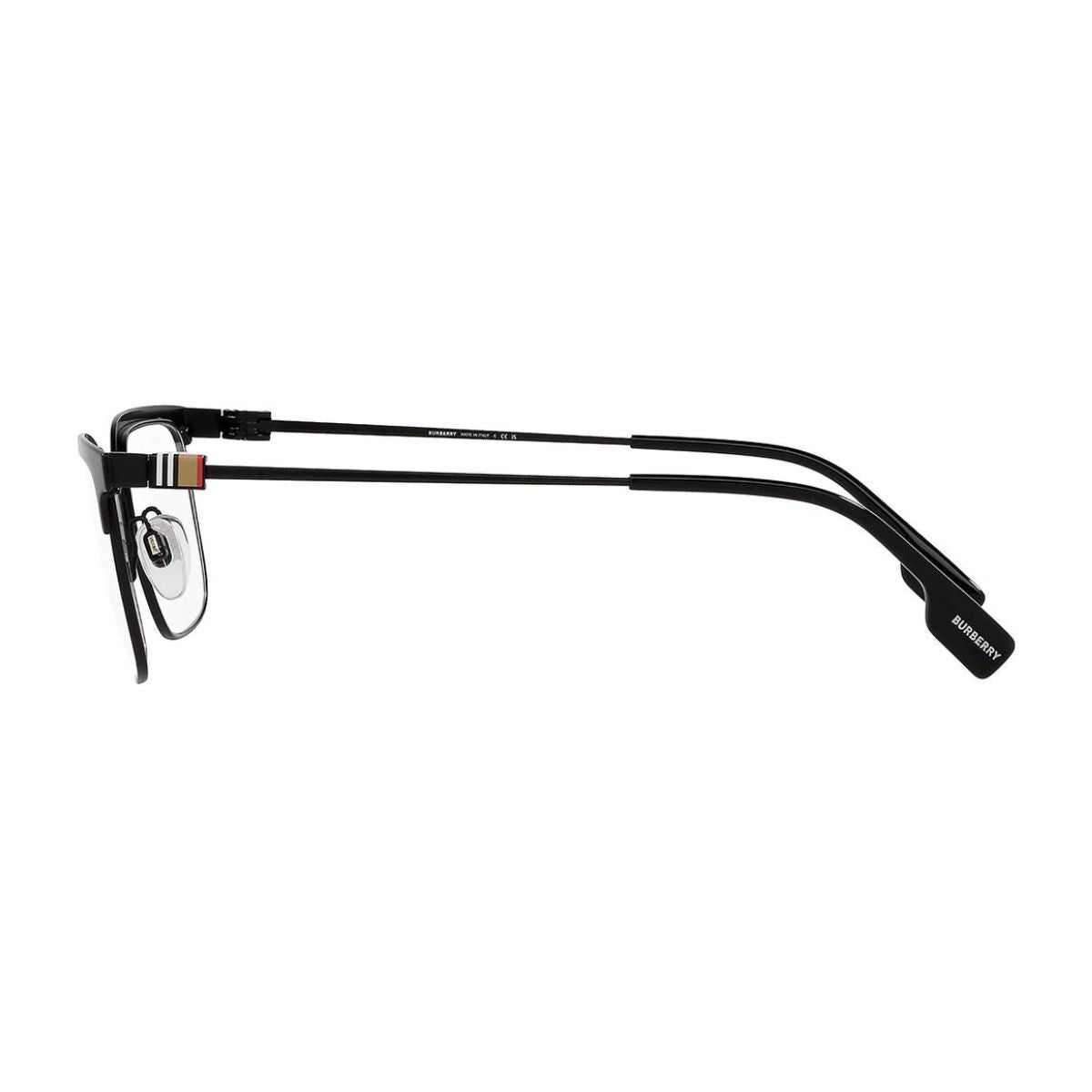 Authentic Burberry Frame B1375 1007 in sleek gunmetal, a stylish rectangular optical frame designed for modern men’s eyewear fashion at Optorium.