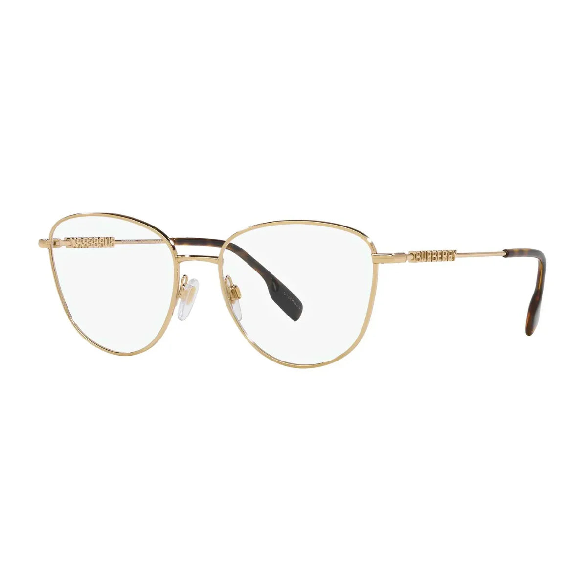 Luxury Burberry cat-eye gold eyeglasses B 1376 1340 for women