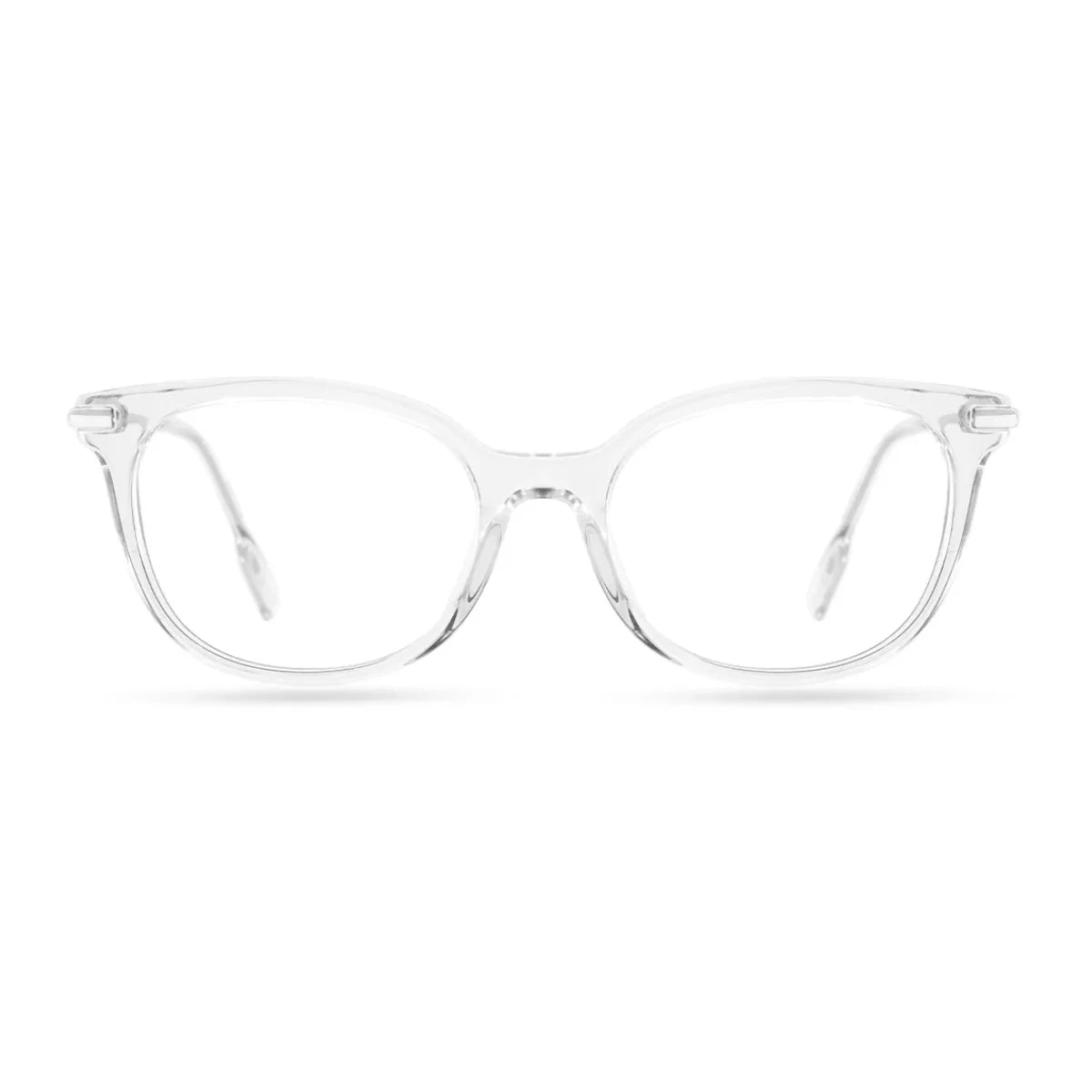 Burberry B 2391 3024 square-shaped prescription eyeglasses for women in transparent white frame at Optorium