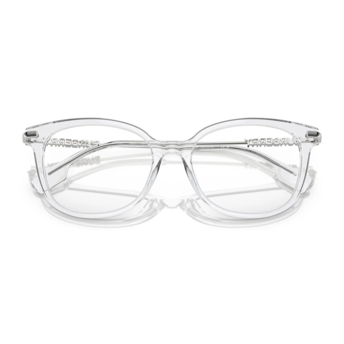 Burberry women’s prescription eyeglasses B 2391 3024, stylish square frame in transparent white