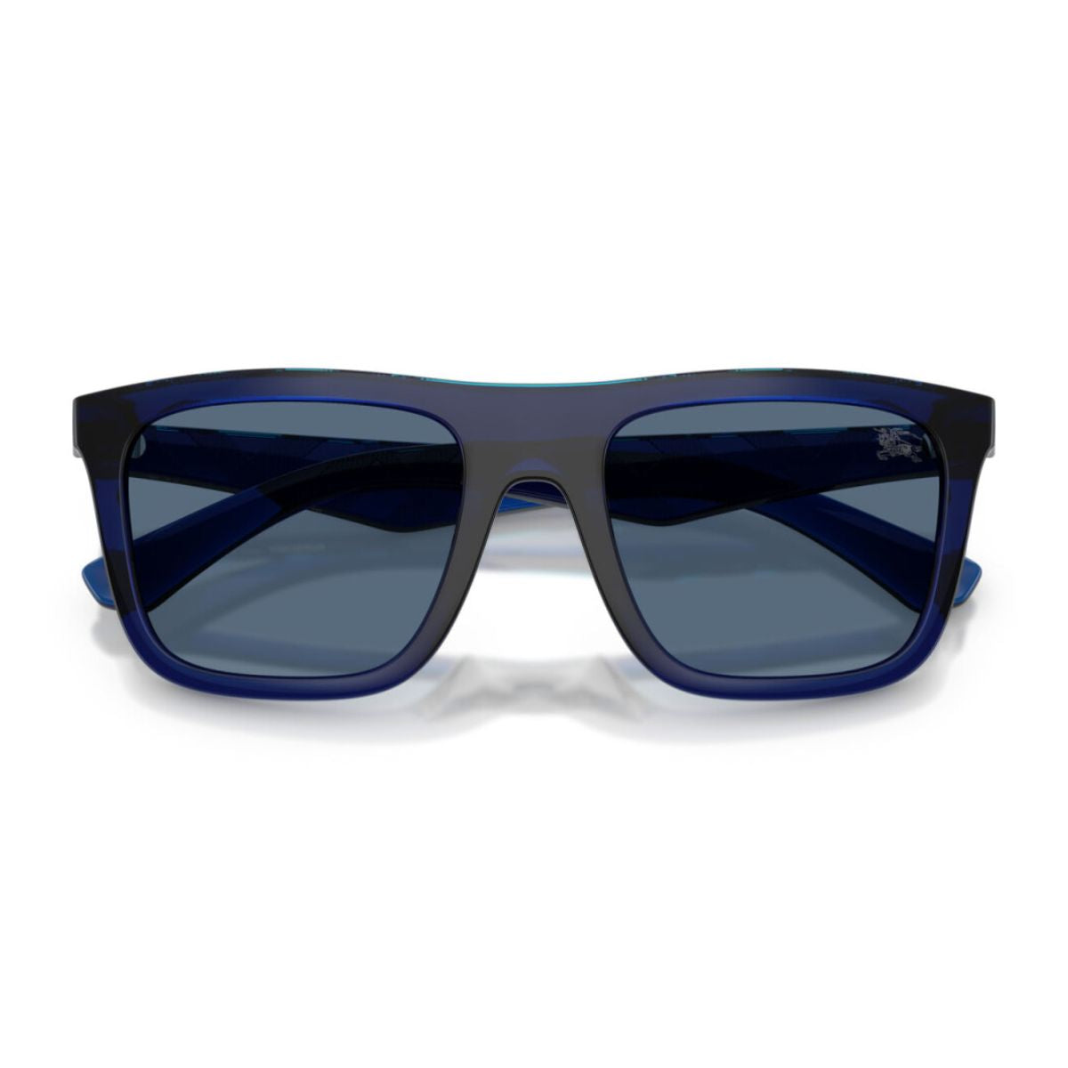 Burberry B4458-U 4110/80 sunglasses combine signature style with a vibrant blue frame and UV protection. Order premium Burberry eyewear online at Optorium.