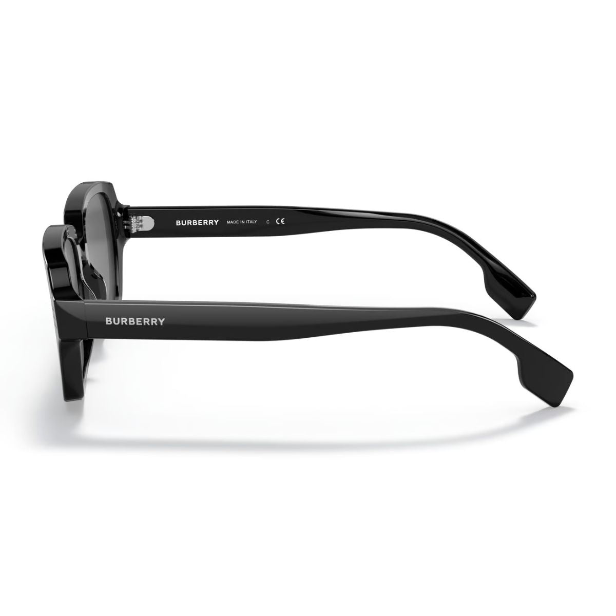 Burberry black square sunglasses B 4349 3001/87, featuring high-quality lenses and iconic design, available at Optorium online.