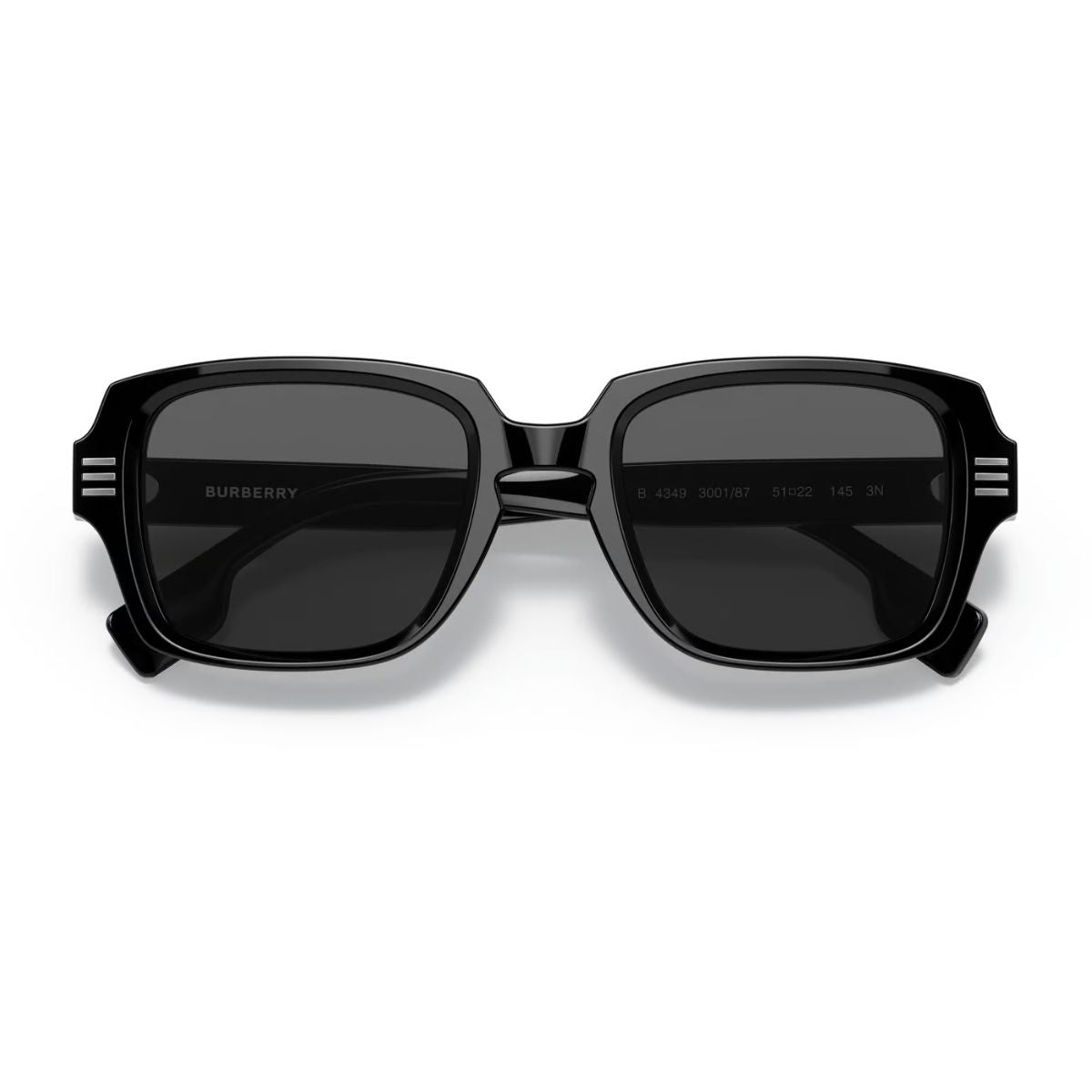 Premium Burberry sunglasses for men in black, model B 4349 3001/87, with sleek design and top-notch quality, shop now at Optorium.