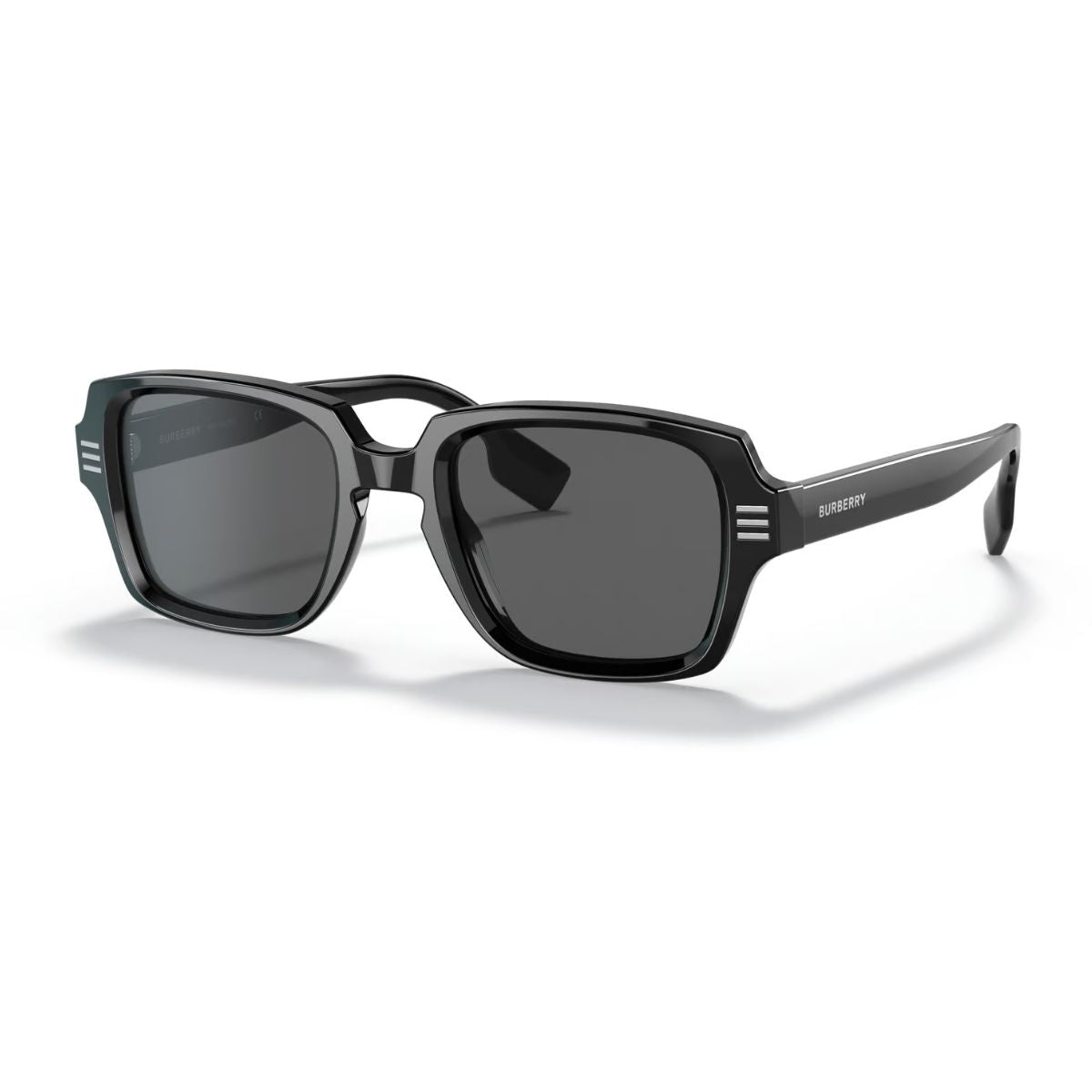 Classic Burberry men’s square sunglasses in black with UV protection, designed for luxury and comfort, shop now online at Optorium.