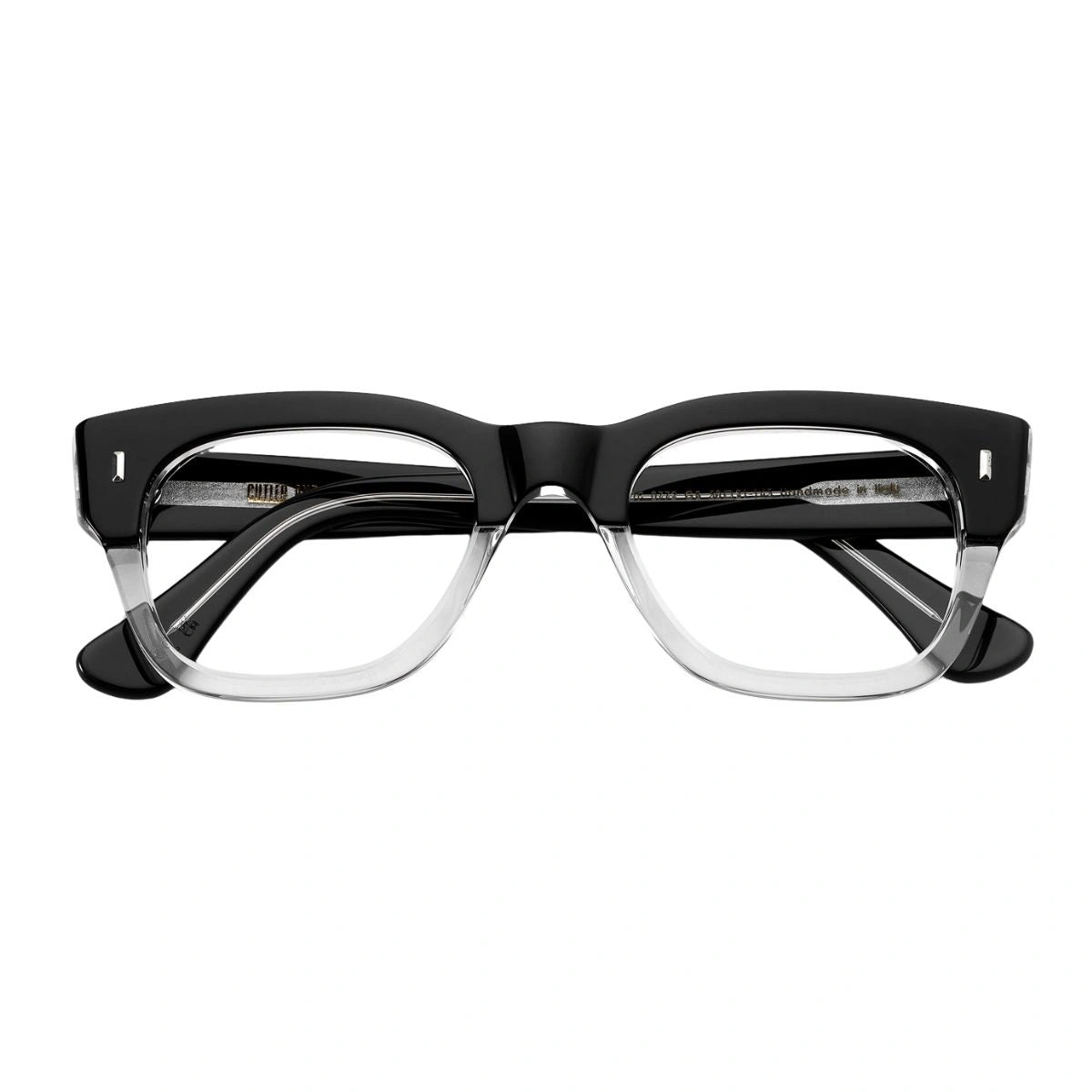 Black transparent eyeglasses square frame modern minimal look
