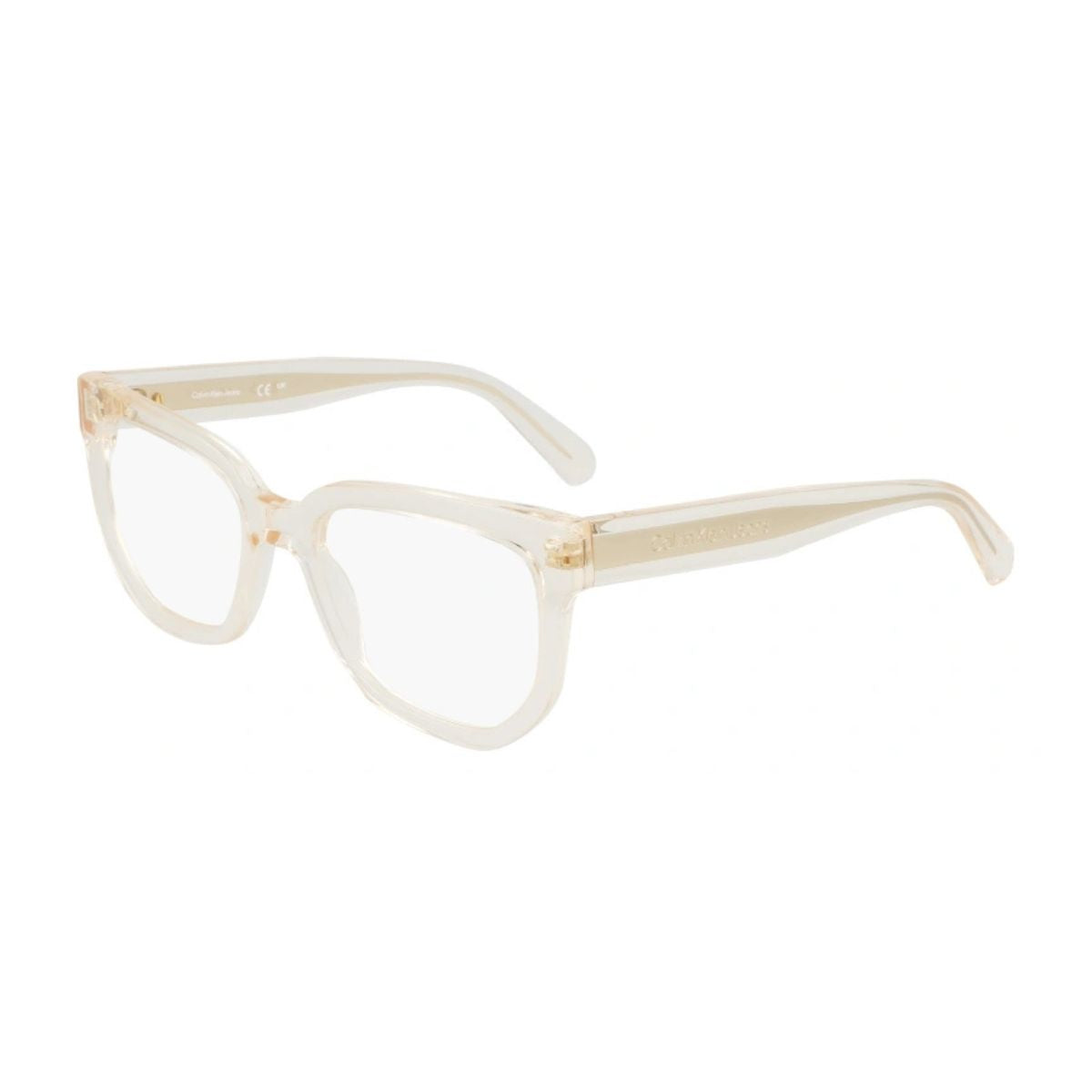 Stylish Calvin Klein Jeans CKJ24615 011 eyewear, UV reactive crystal-to-rose rectangle frame. Shop now at Optorium.
