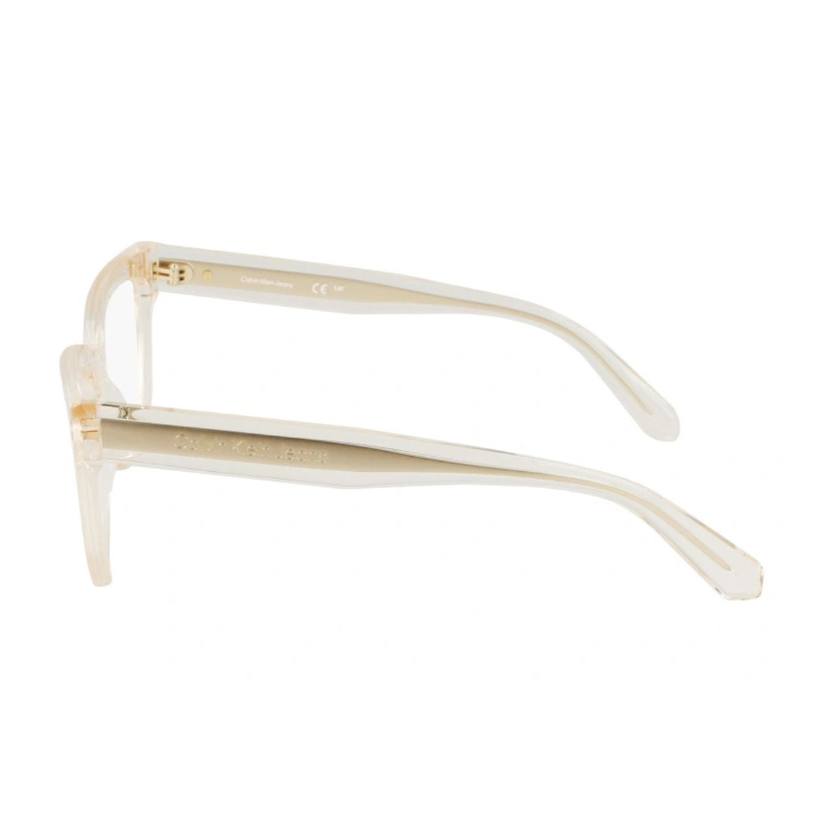 Calvin Klein Jeans CKJ24615 011 eyeglasses, crystal-to-rose rectangle frame for women. Available at Optorium.