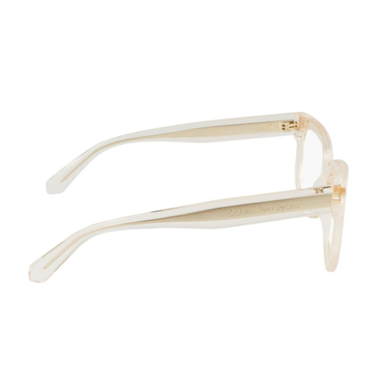 UV reactive Calvin Klein Jeans CKJ24615 011 rectangle eyewear, crystal-to-rose frame. Get it online at Optorium.