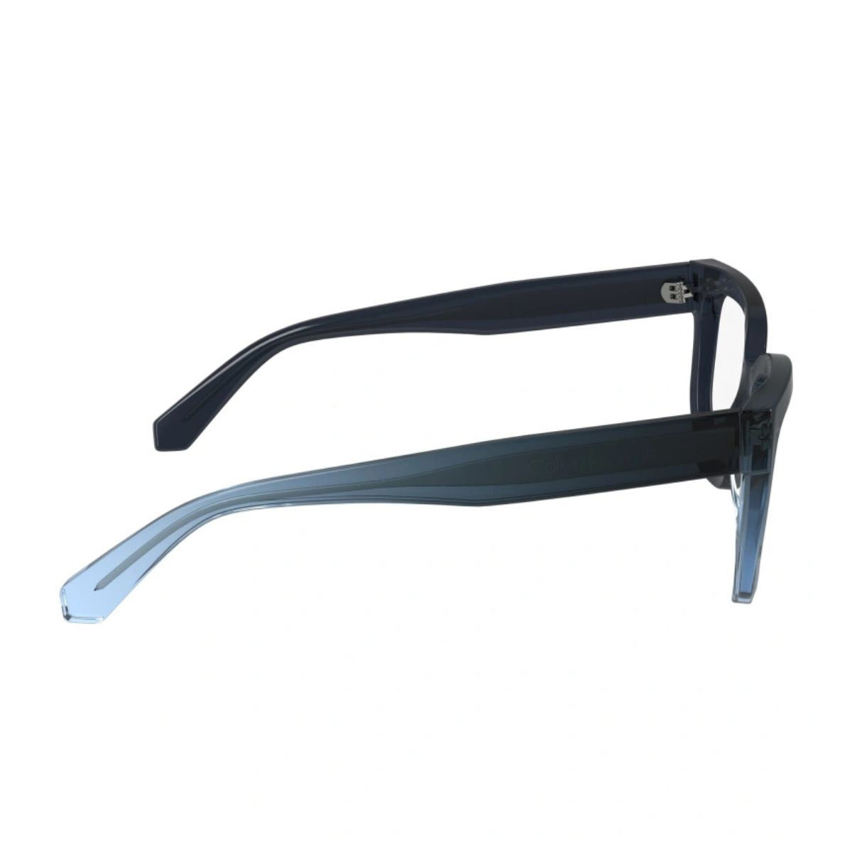 UV reactive Calvin Klein Jeans CKJ24615 401 rectangle eyewear, azure-to-blue frame. Get it online at Optorium.