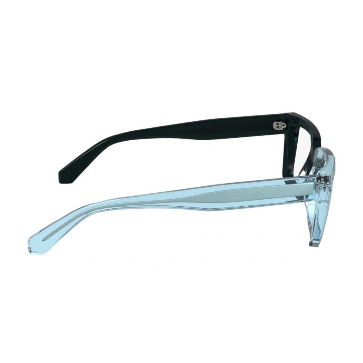 UV reactive Calvin Klein Jeans CKJ24616 405 rectangle eyewear, sky-to-midnight blue frame. Get it online at Optorium.