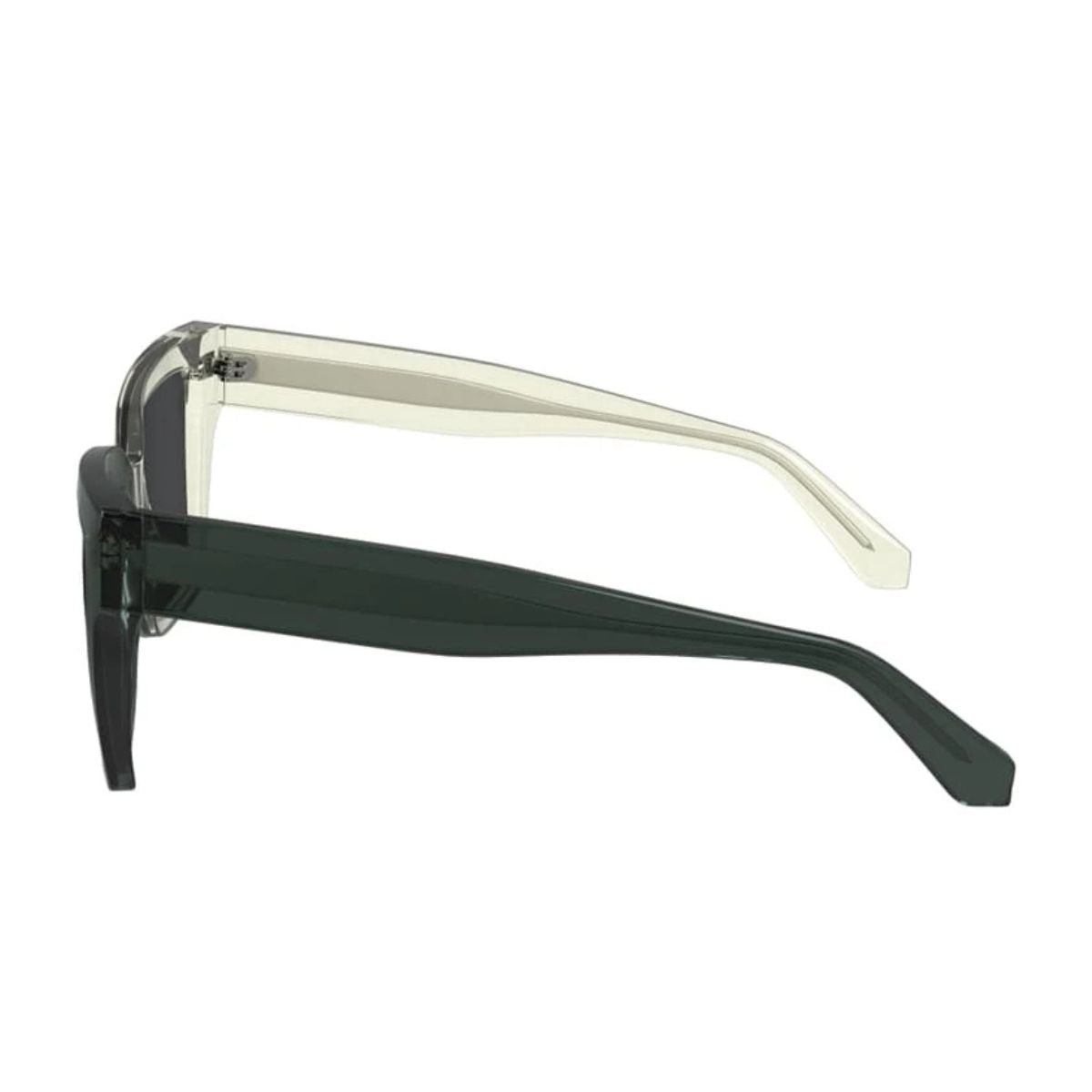 Calvin Klein Jeans 24606S 006 UV protection sunglasses, square crystal-to-grey frame for women. Available at Optorium.