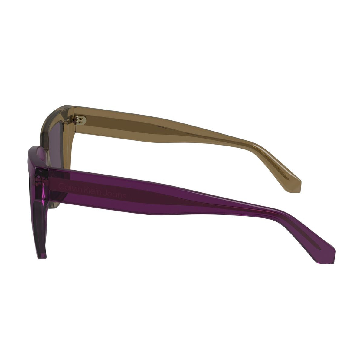 Women's Calvin Klein Jeans 24606S 208 sunglasses, UV reactive brown-to-violet frame design. Buy online at Optorium.