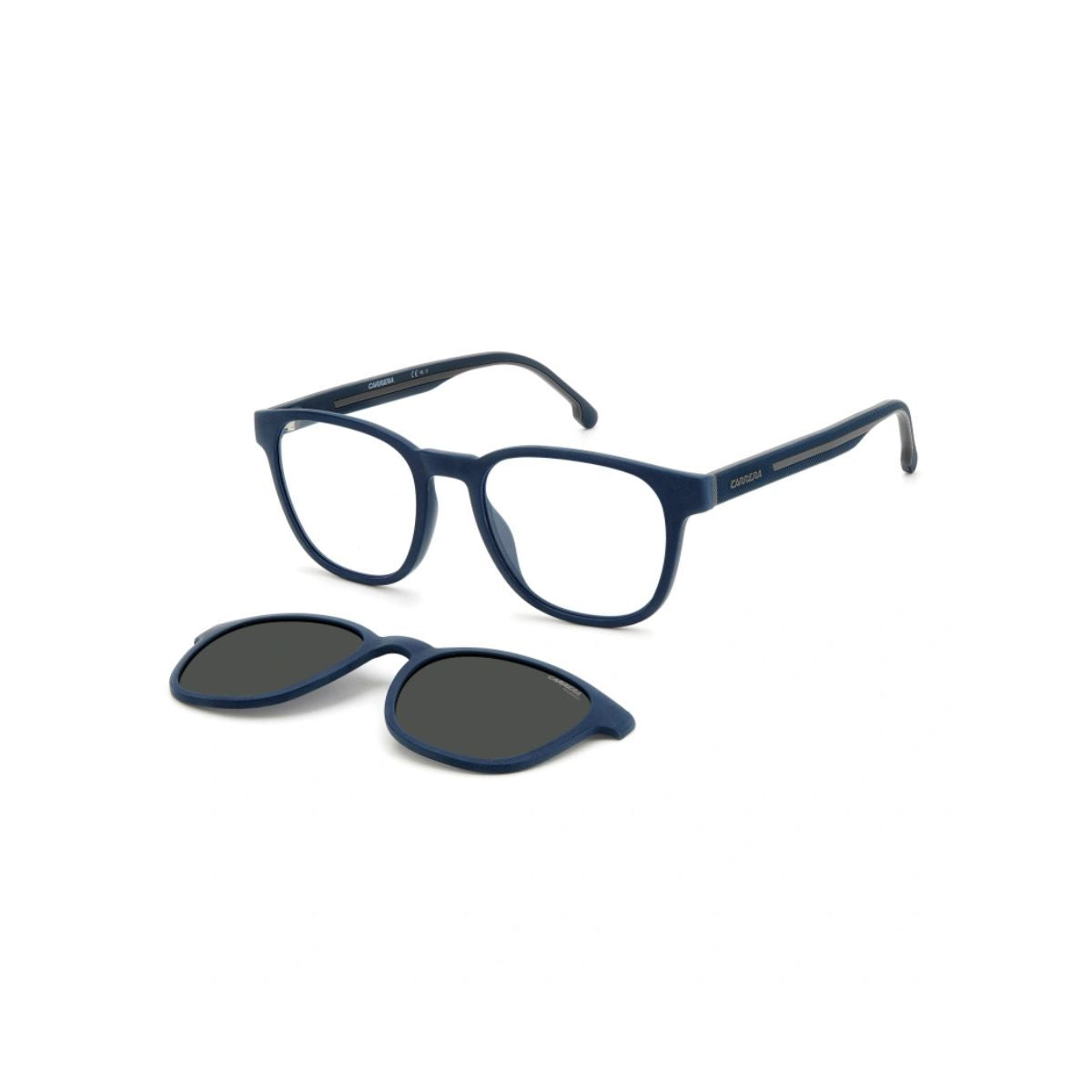 Lightweight and polarized Carrera Clip-On Sunglass CA 8062/CS 4NZ99 in blue. Shop now at Optorium.