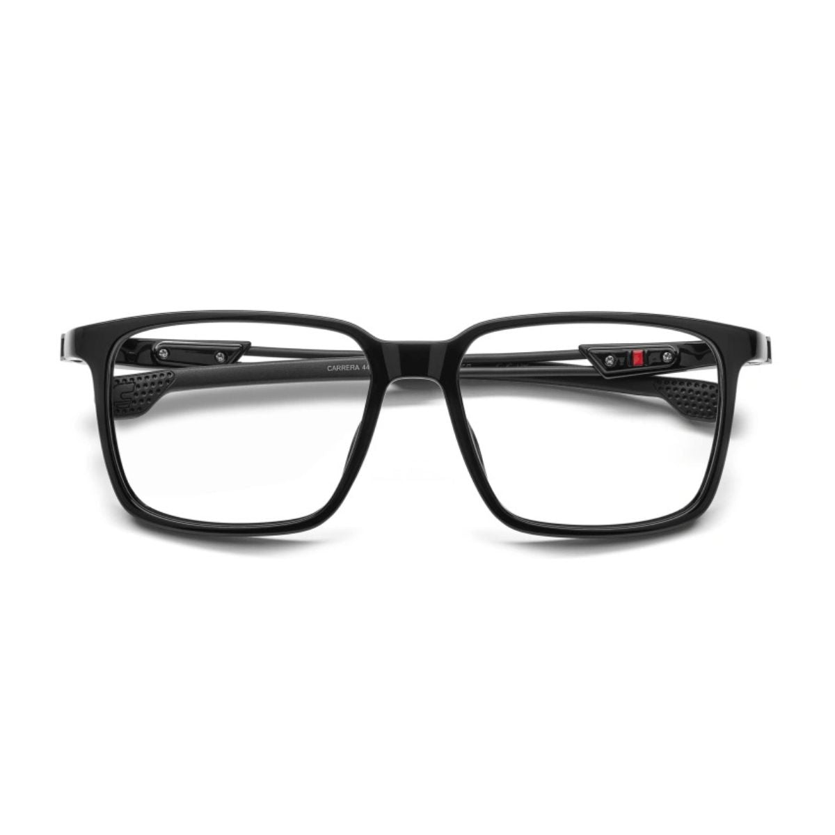 "Carrera 4415 807 black square eyeglasses frame, stylish and lightweight online at Optorium."