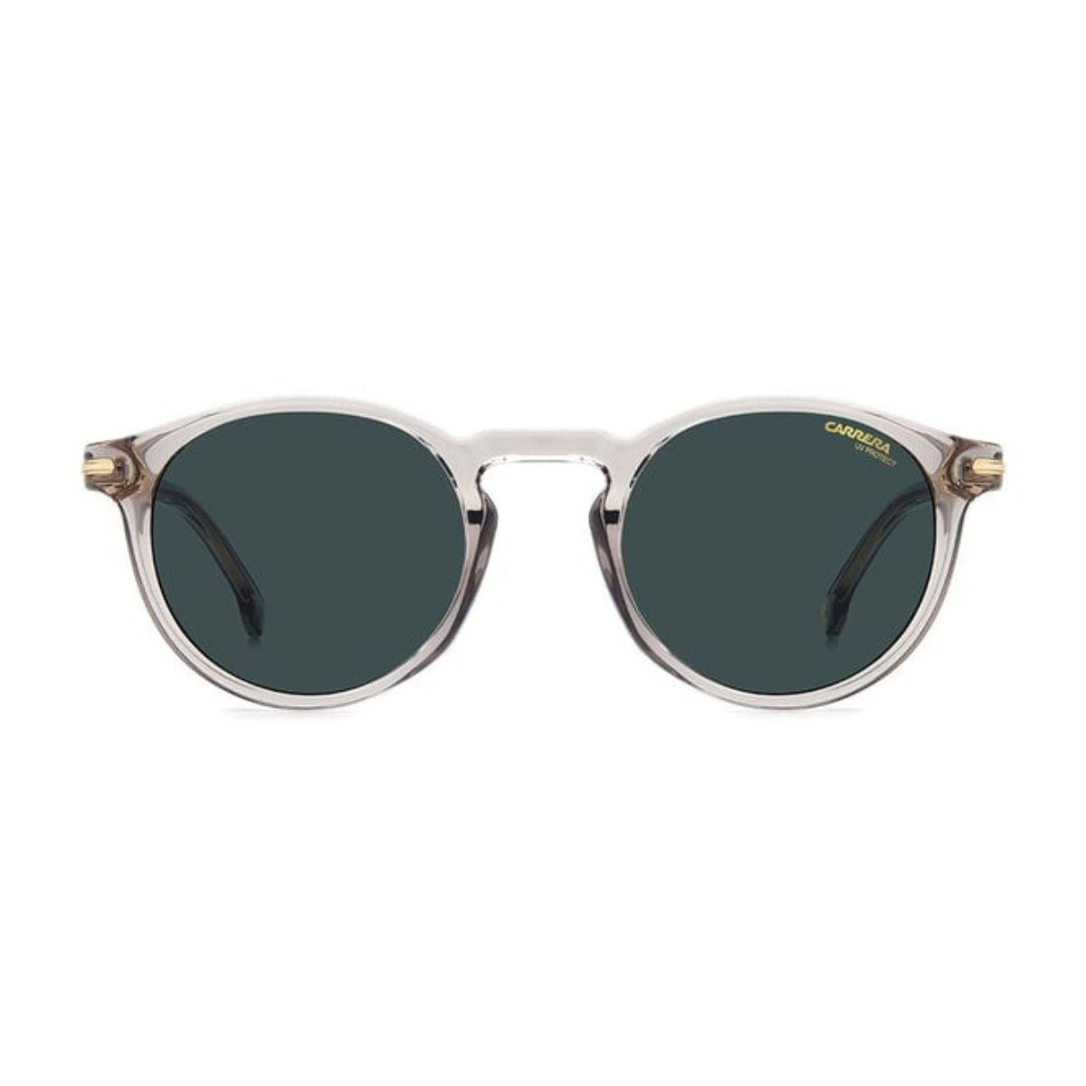 "Carrera 301/S KB7KU sunglasses for men, light blue lens and transparent grey frame online at Optorium."