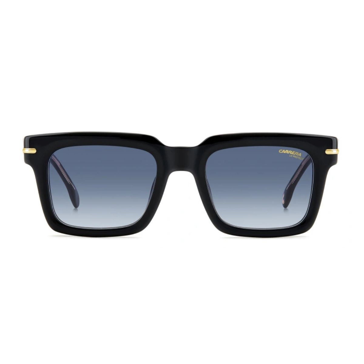 "Carrera 316/S M4P08 UV sunglasses for men with black frame and blue gradient lenses online at Optorium."